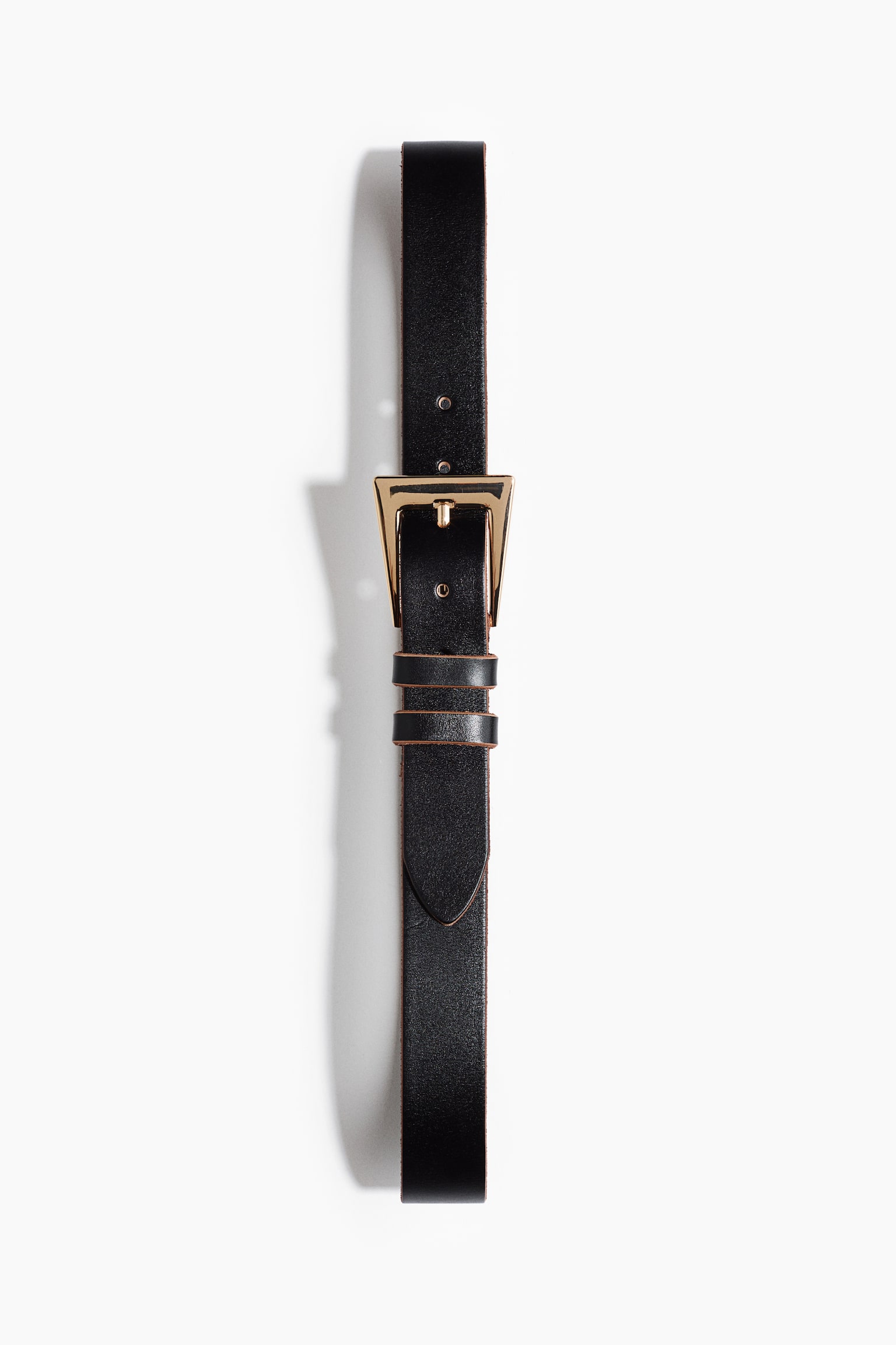 Женский ремень H&M Leather Belt, цвет: Чёрный — фото 1