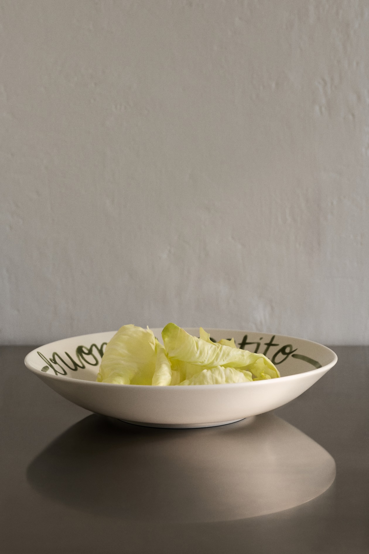 Porcelain Serving Bowl - White/green - Home All | H&M US