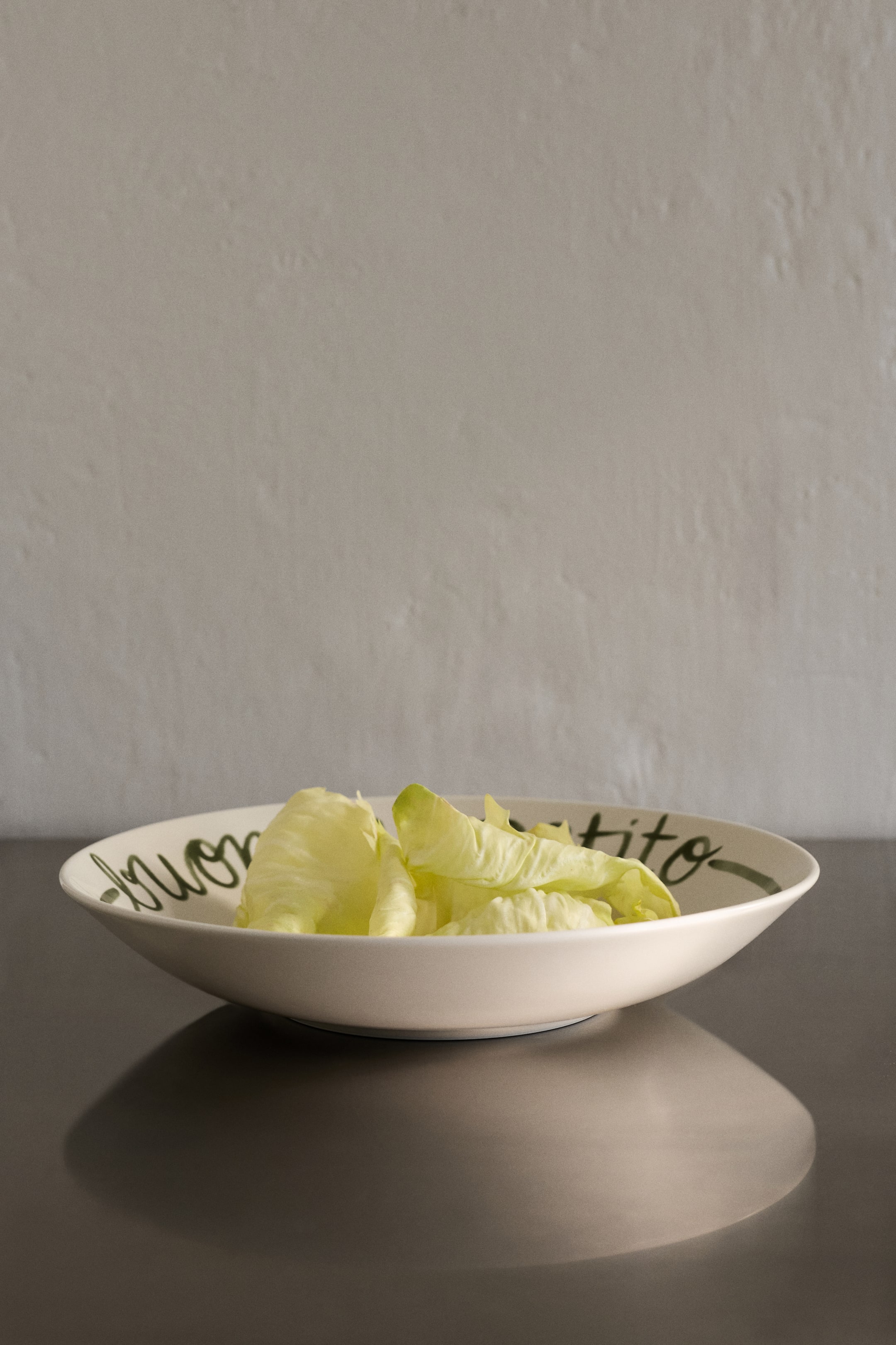 View larger image: Porcelain Serving Bowl - White/green - Home All | H&M US 1
