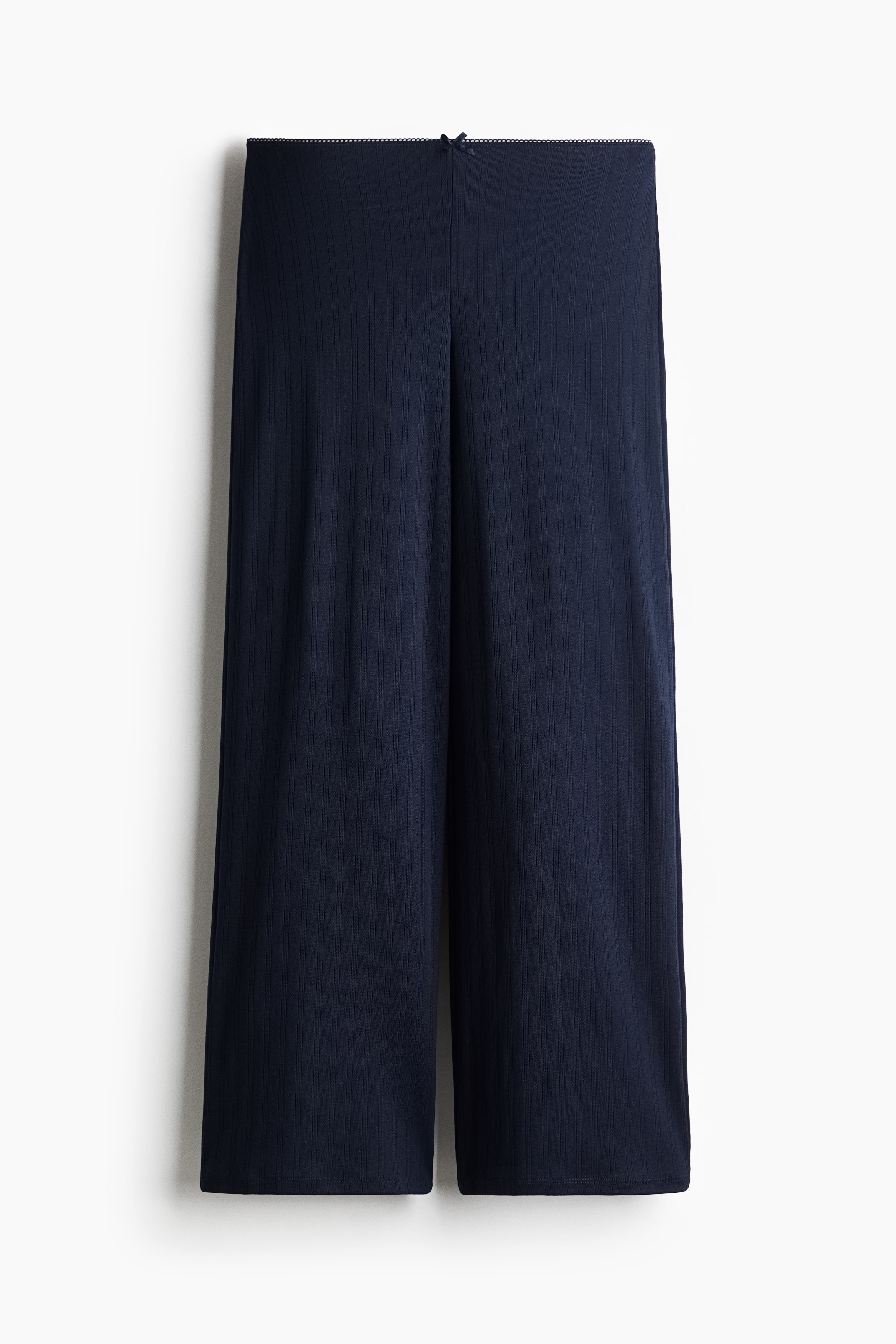 Pantalon en jersey pointelle - Bleu marine/Blanc/Gris clair chiné/Bleu clair