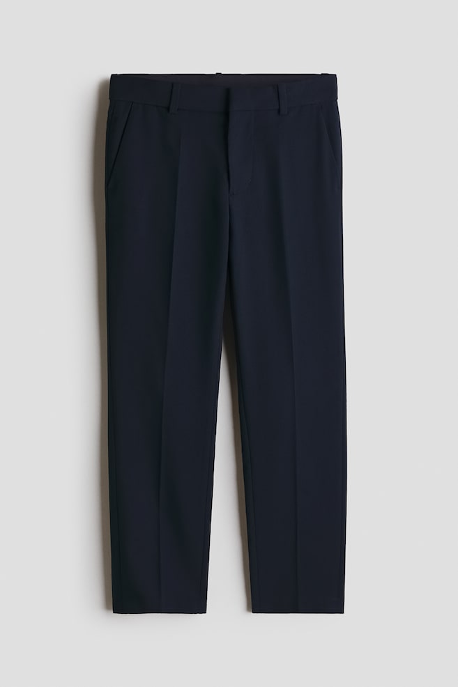 Stretch Twill Tailored Pants - Navy blue - 1