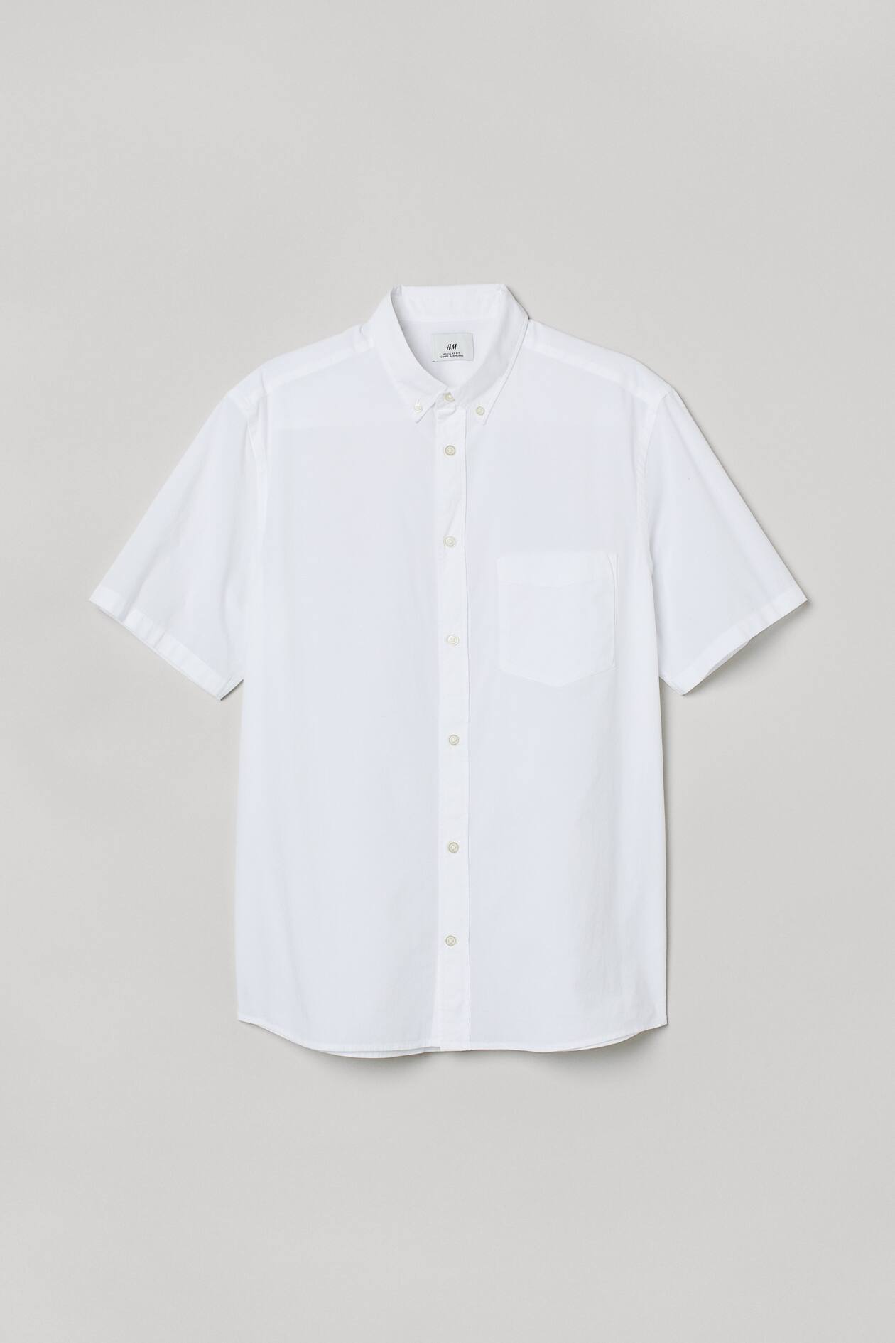 Regular Fit Shirt - Short sleeve - Regular length - White - Men | H&M US