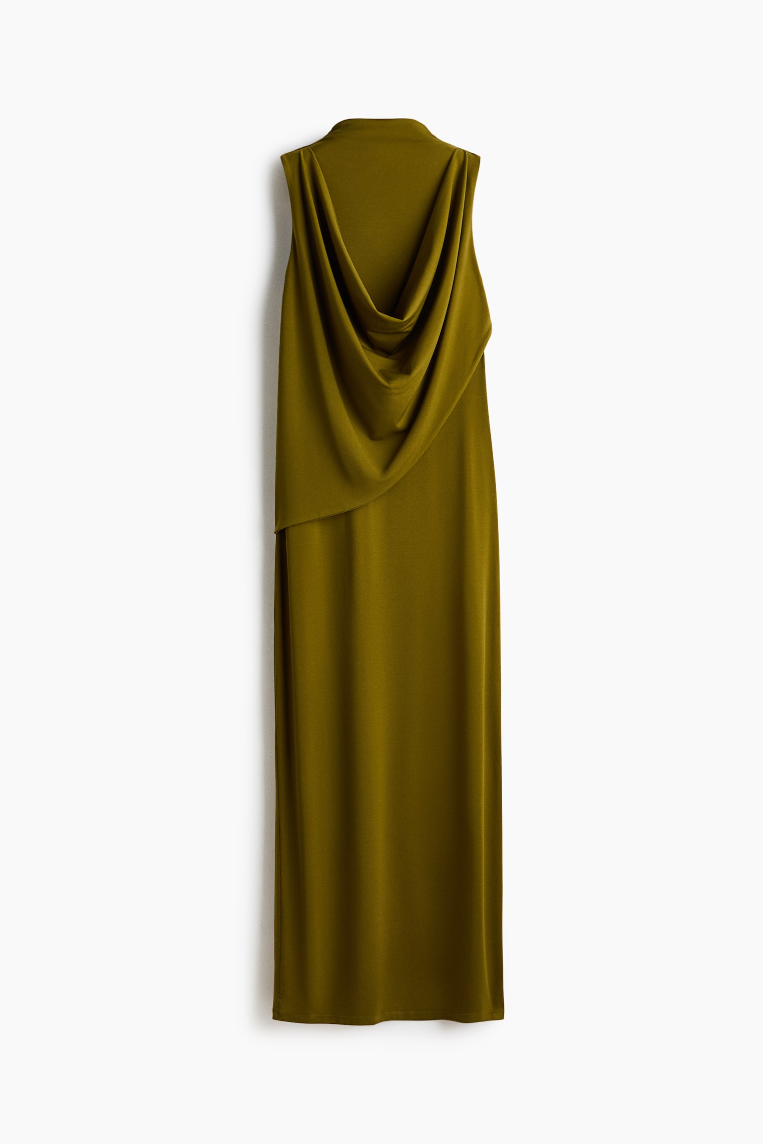 Draped maxi dress - Olive green/Red - 1
