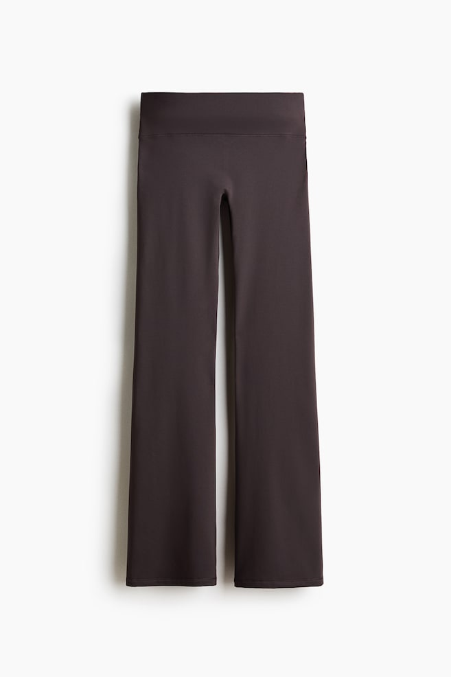 Warm Flared Leggings with Fleece SoftMove™ - Dark heather/Black - 1