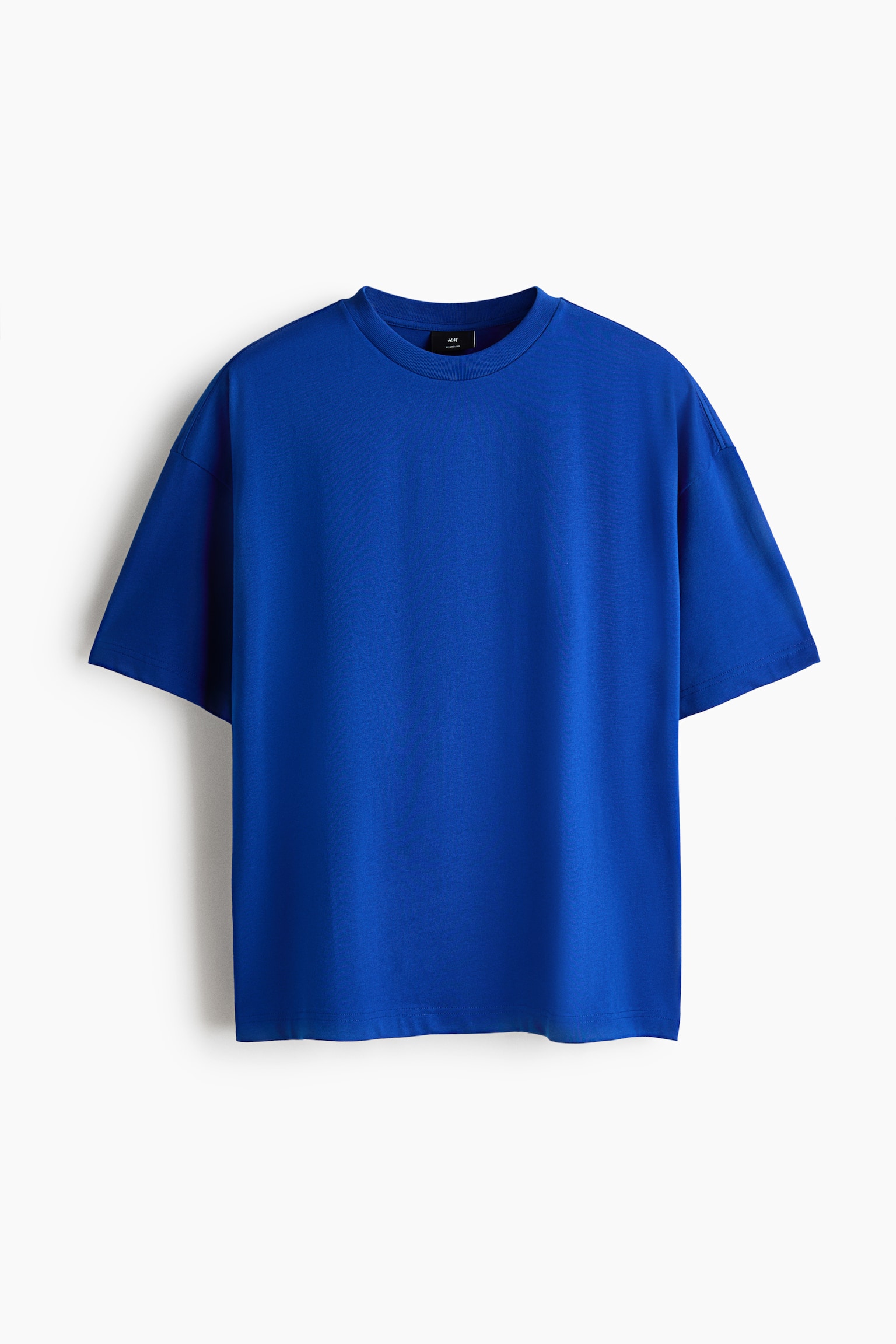 T-shirt in cotone Oversized Fit - Blu acceso/Grigio chiaro/Nero/Bianco/Verde kaki scuro/Grigio chiaro mélange/Crema/righe/Viola chiaro/Blu/Marrone