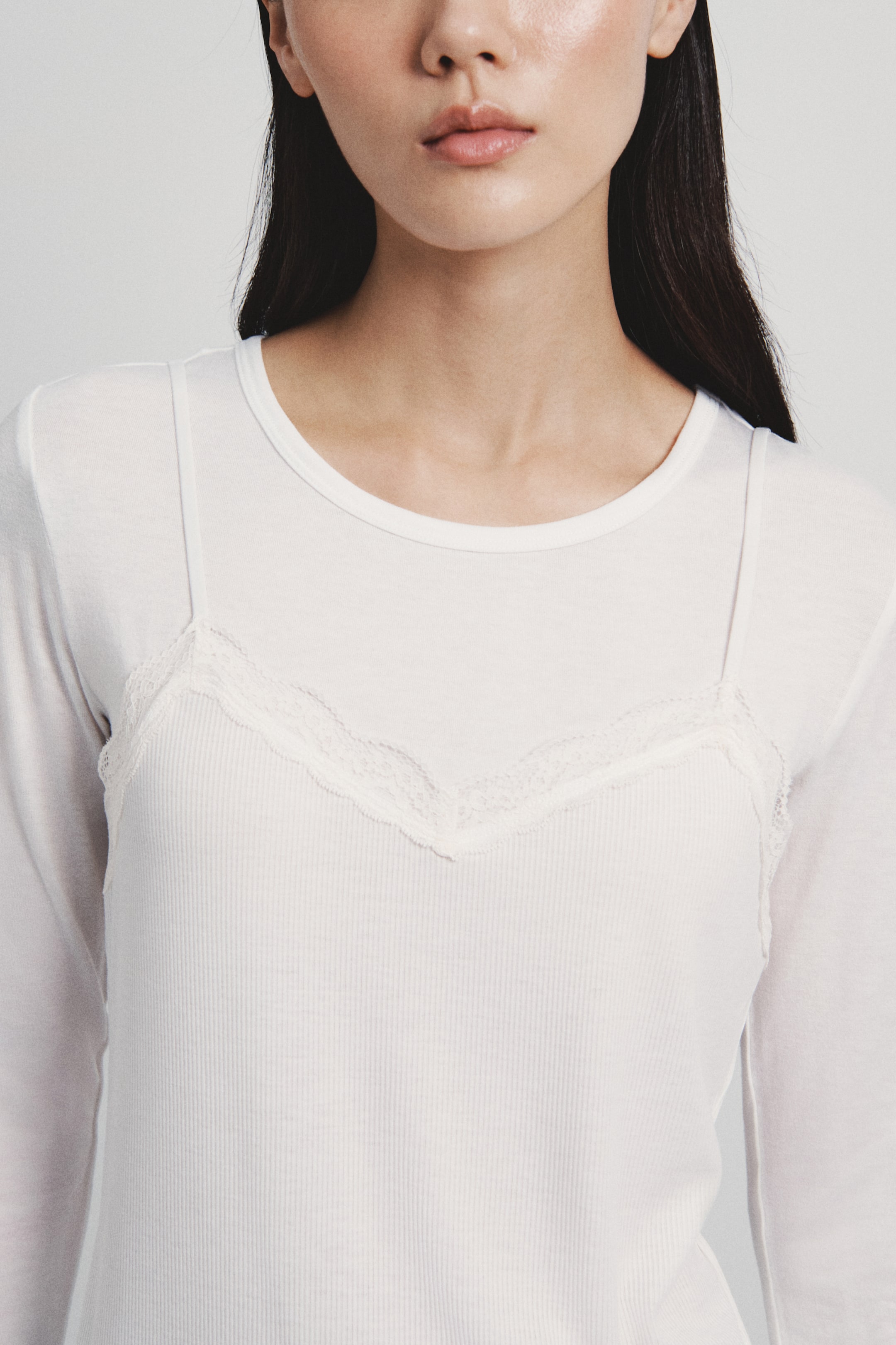 이미지 확대 보기: 레이어드 탑 - White - 여성 | H&M KR 4