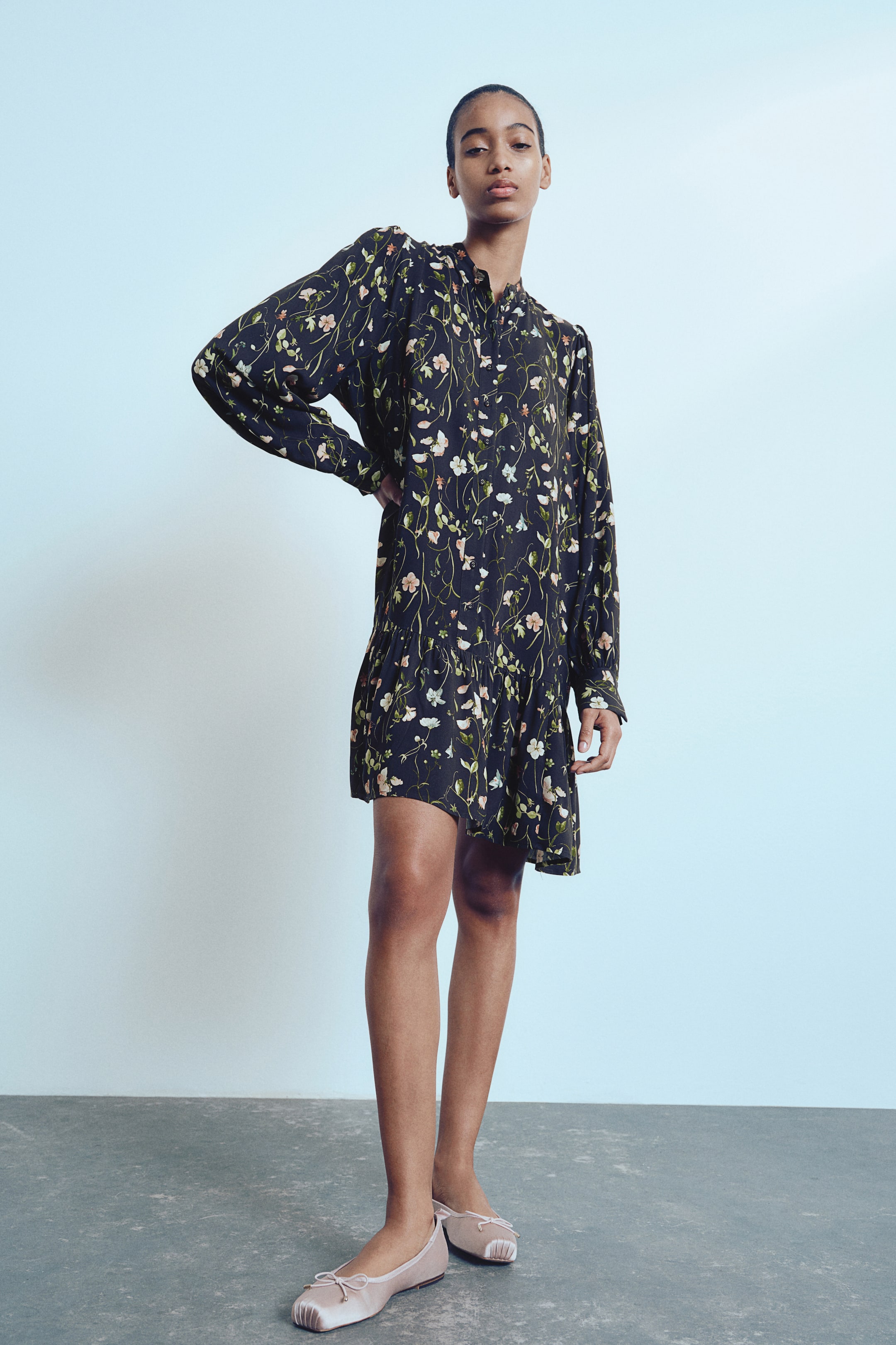 Patterned Viscose Dress