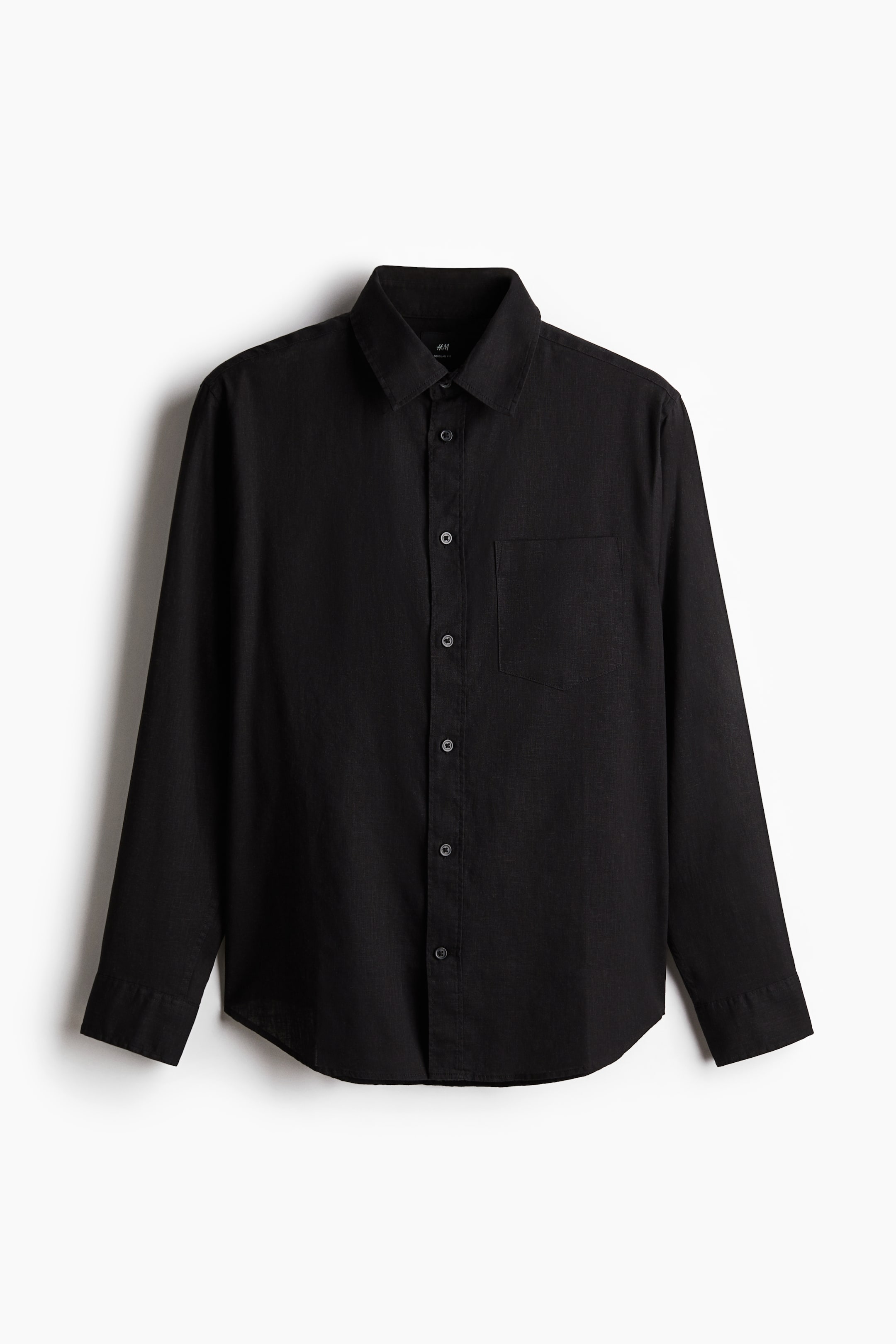 Regular-Fit Linen-Blend Shirt