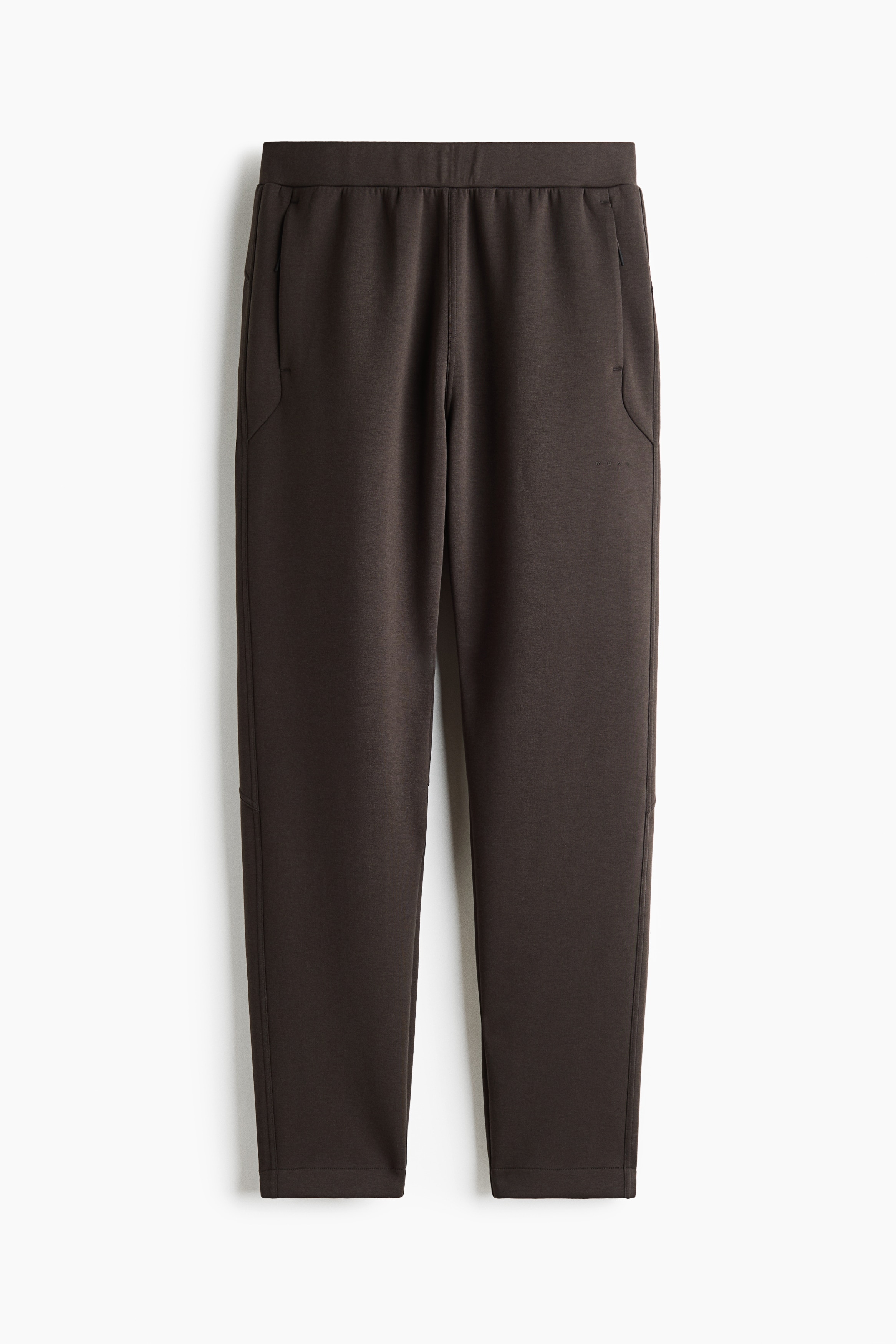 Tapered Sport-Joggpants mit DryMove™ Regular Fit - Dunkles Kaffeebraun/Schwarz/Hellgraumeliert/Helles Taupe
