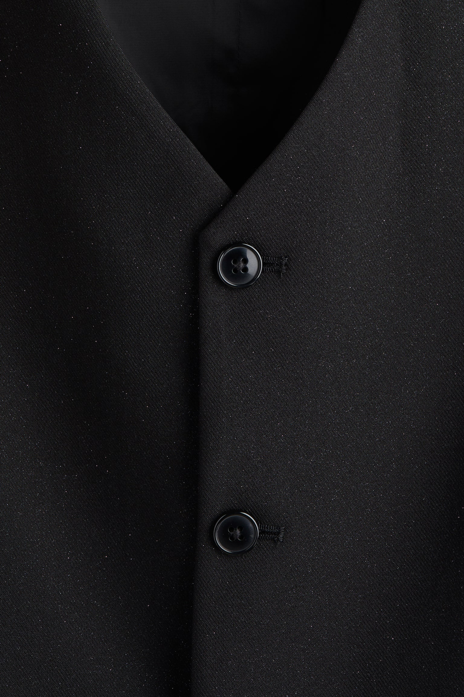 Regular Fit Waistcoat - Black/Black/Pinstriped - 3