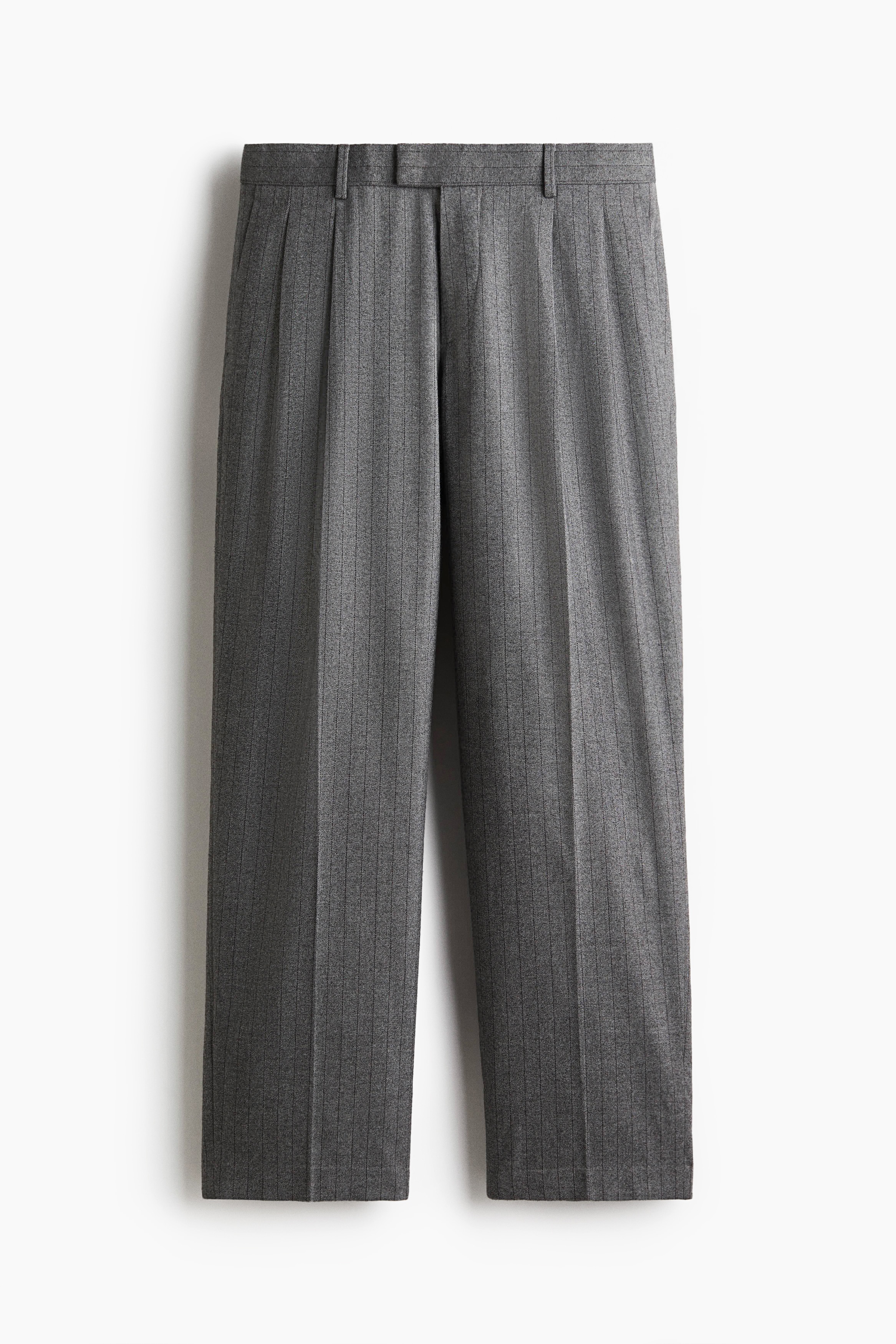Pantalon de costume Regular Fit - Gris foncé/rayures tennis