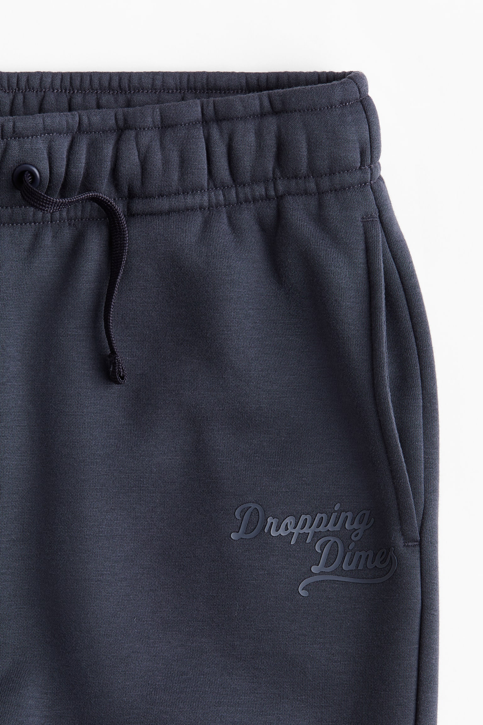 Text-motif sweatpants - Navy blue/Green - 5