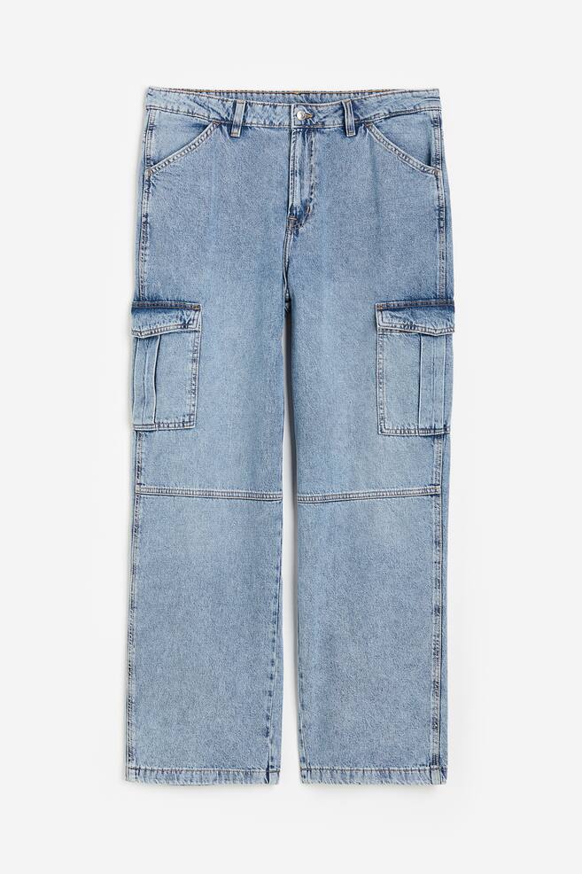 H&M+ 90s Baggy High Cargo Jeans - Denim blue - 2