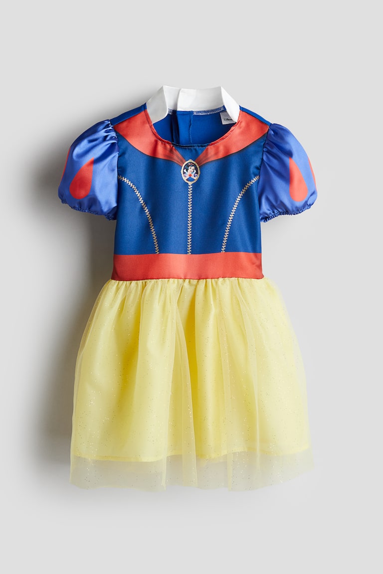 strapless open back dress Movie Snow White and the Seven Dwarfs Snow White Women Yellow Blue Dre –  TrendsinCosplay