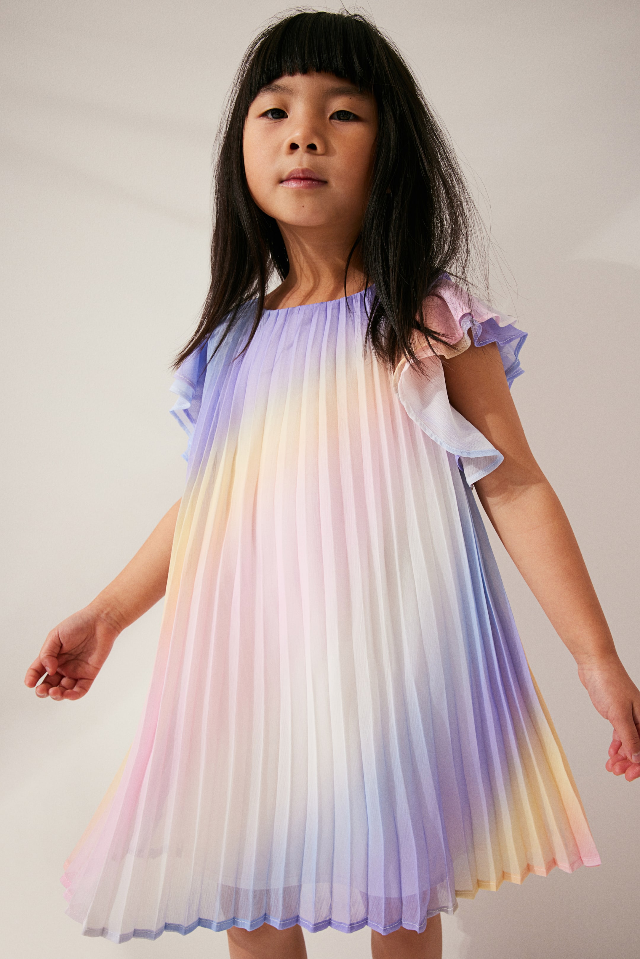 Pleated A-line Dress