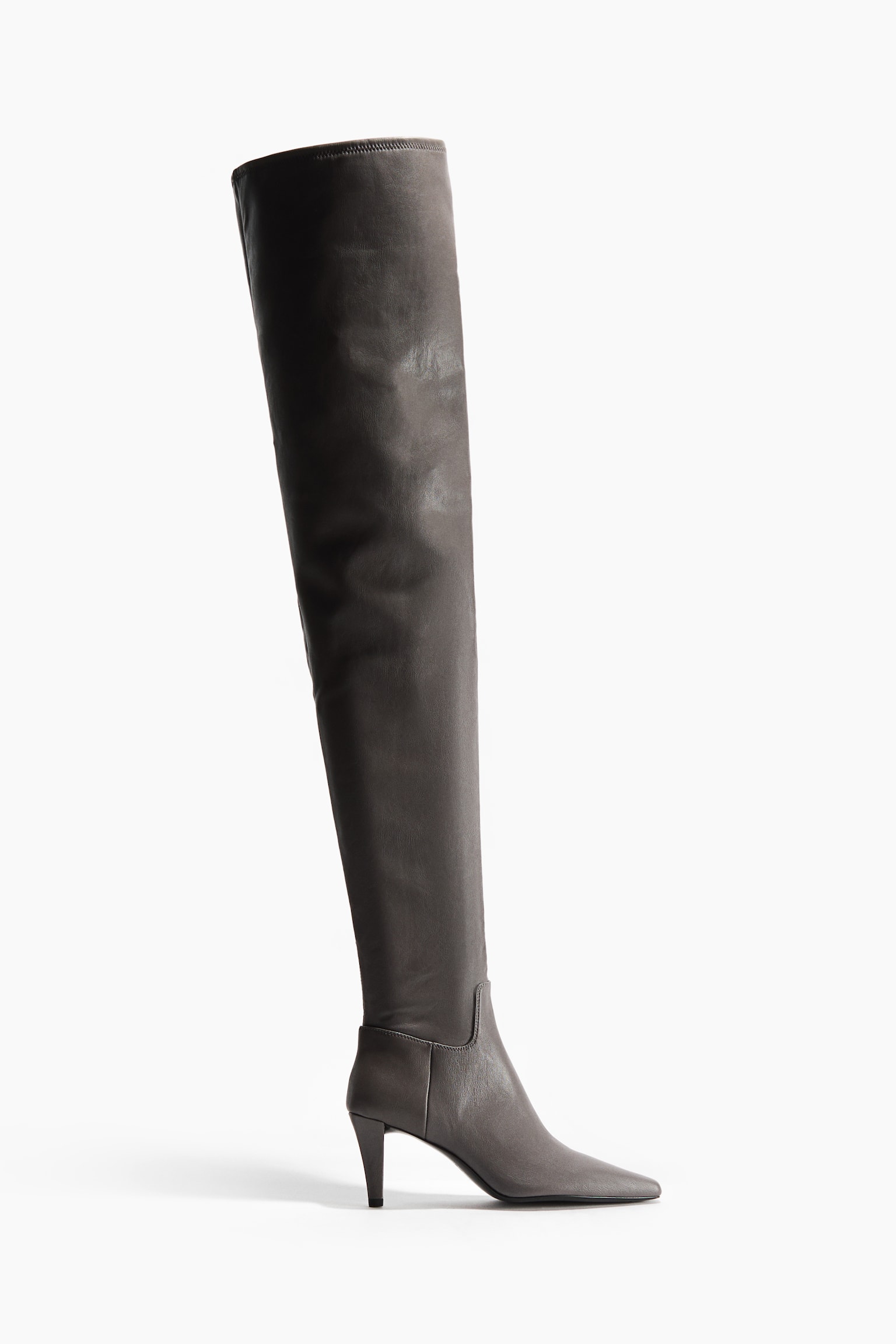 Thigh-high sock boots - Dark grey
