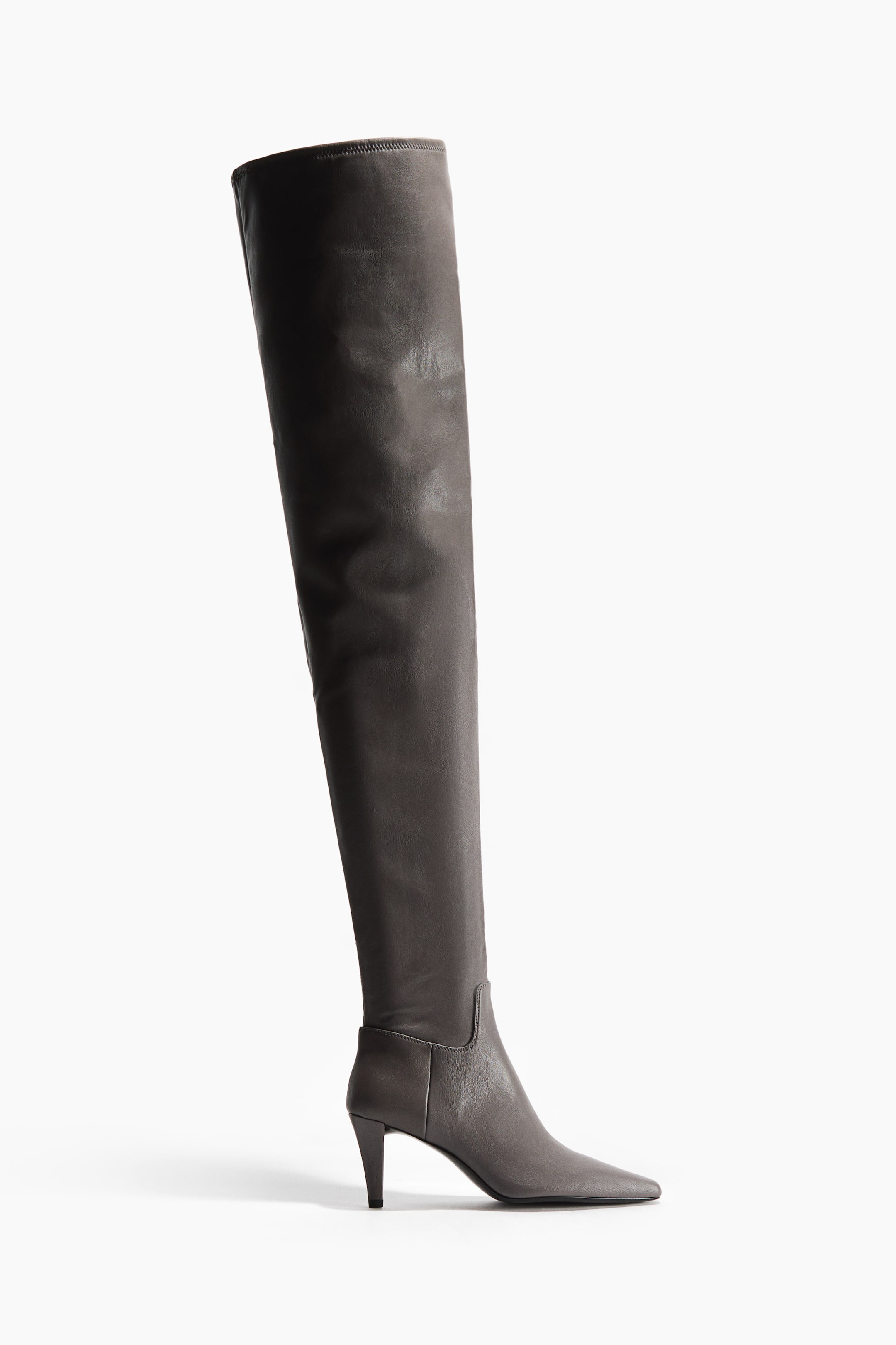 Ingrandisci l'immagine: Thigh-high sock boots - Grigio scuro - DONNA | H&M CH 1
