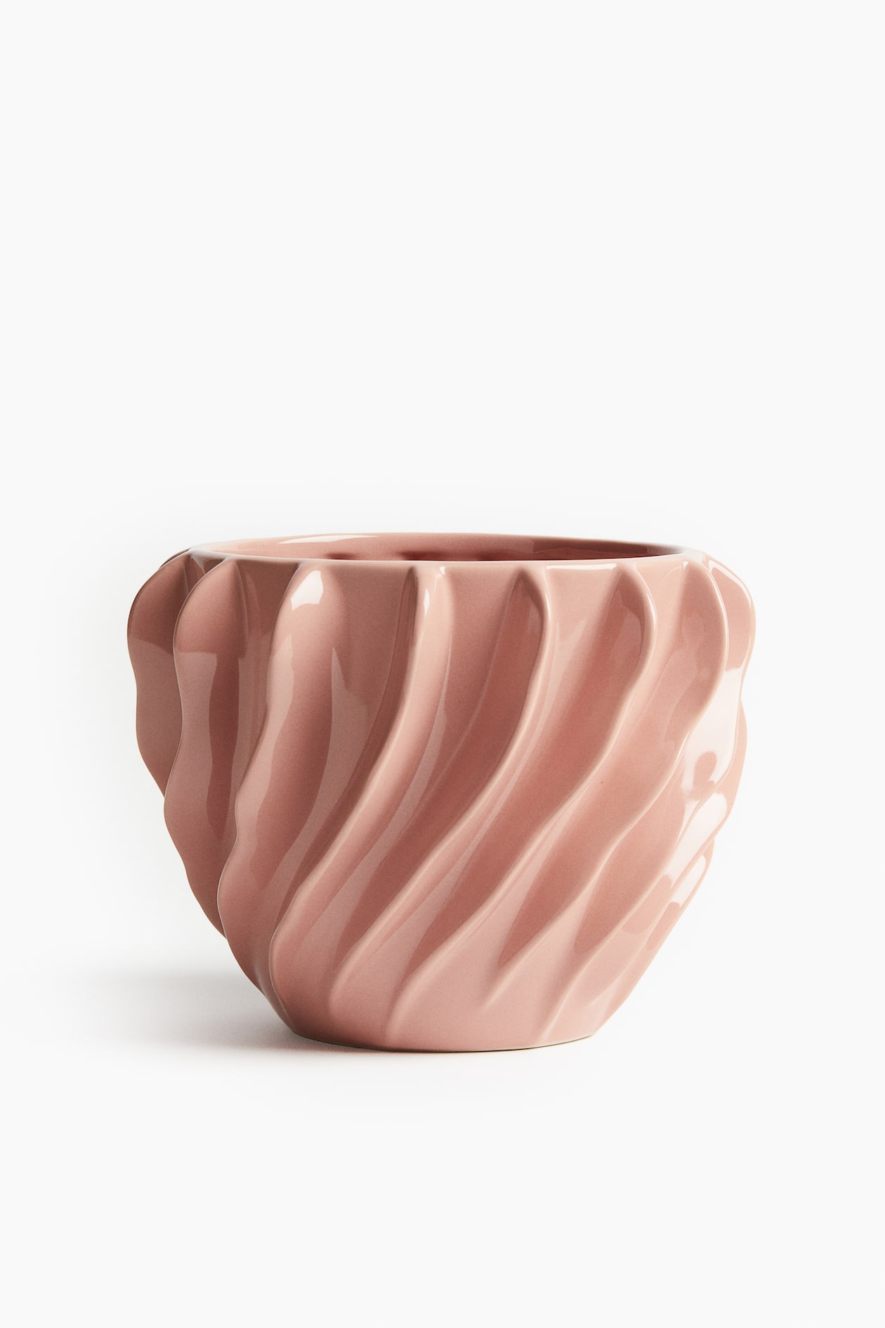 Dusty pink Stoneware Plant Pot at H&M Home | H&M US