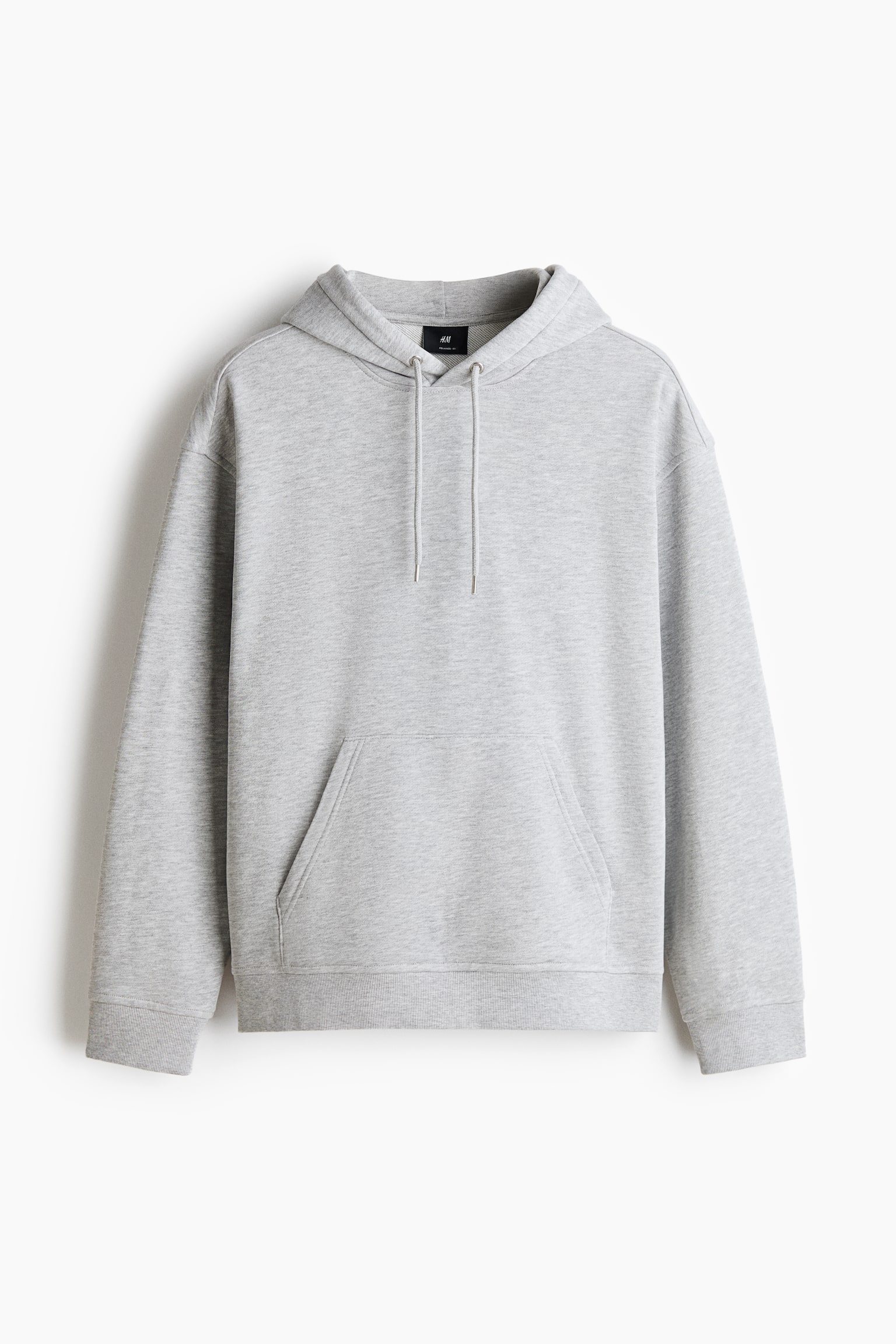 Relaxed Fit Hoodie - Light grey marl