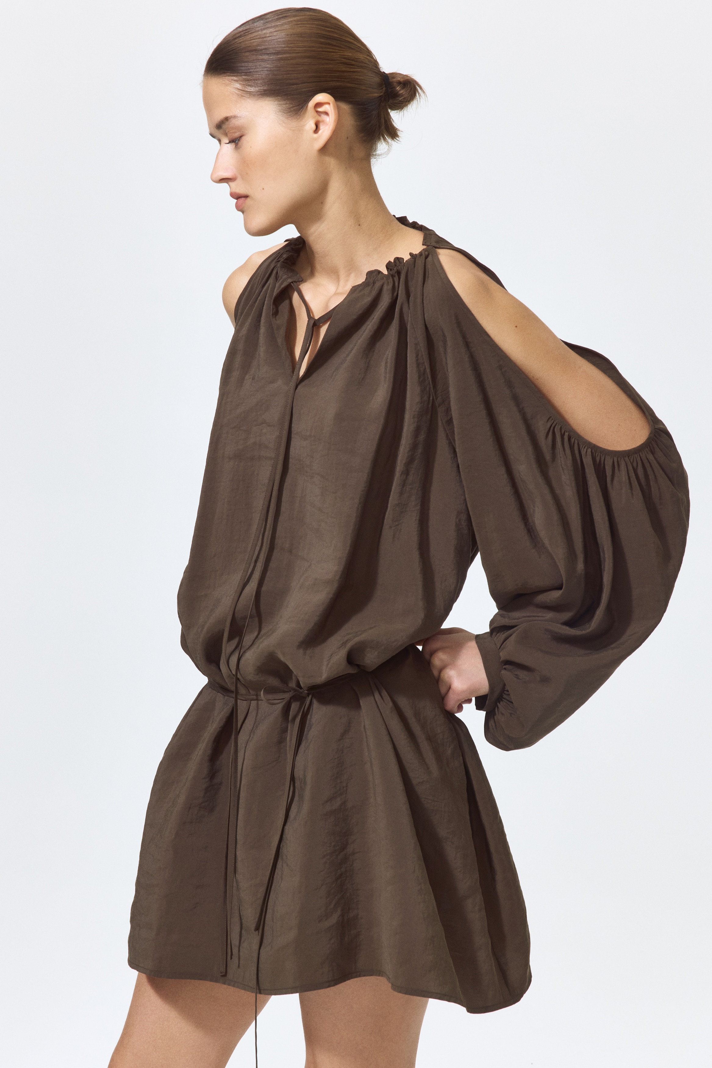 Balloon-Sleeved Open-Shoulder Dress from H&M - $39.99