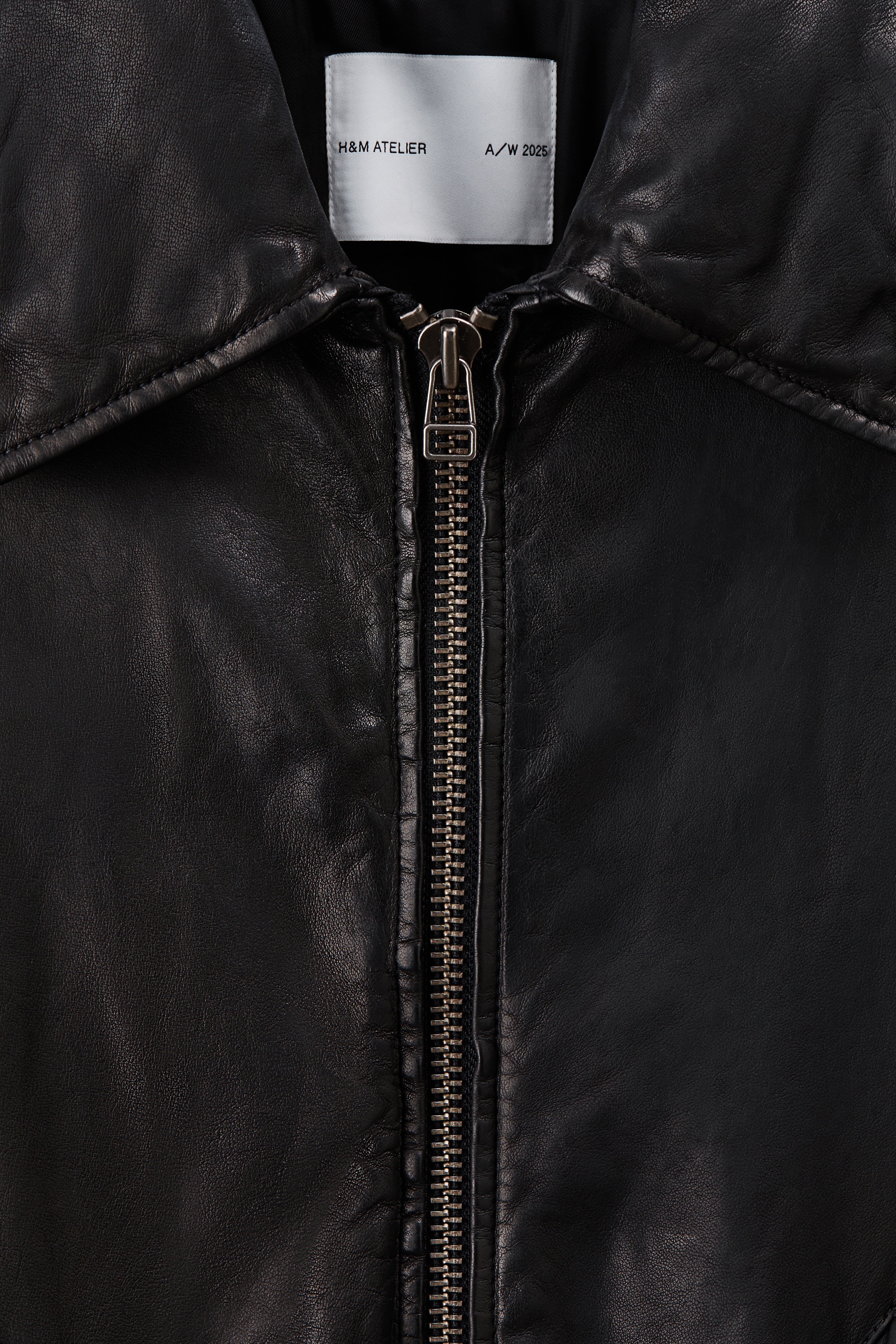 Loose-Fit Leather Aviator Jacket - Black - Men | H&M US