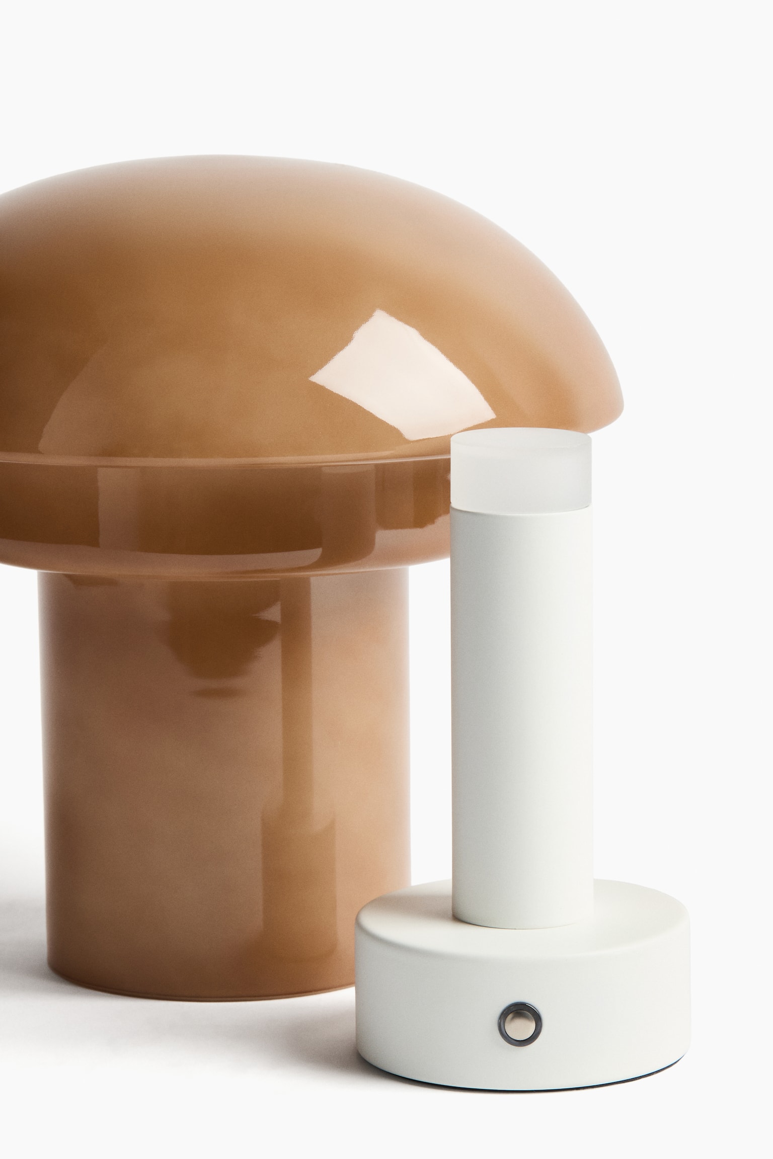 Ladattava pöytävalaisin - Beige/Valkoinen - 4