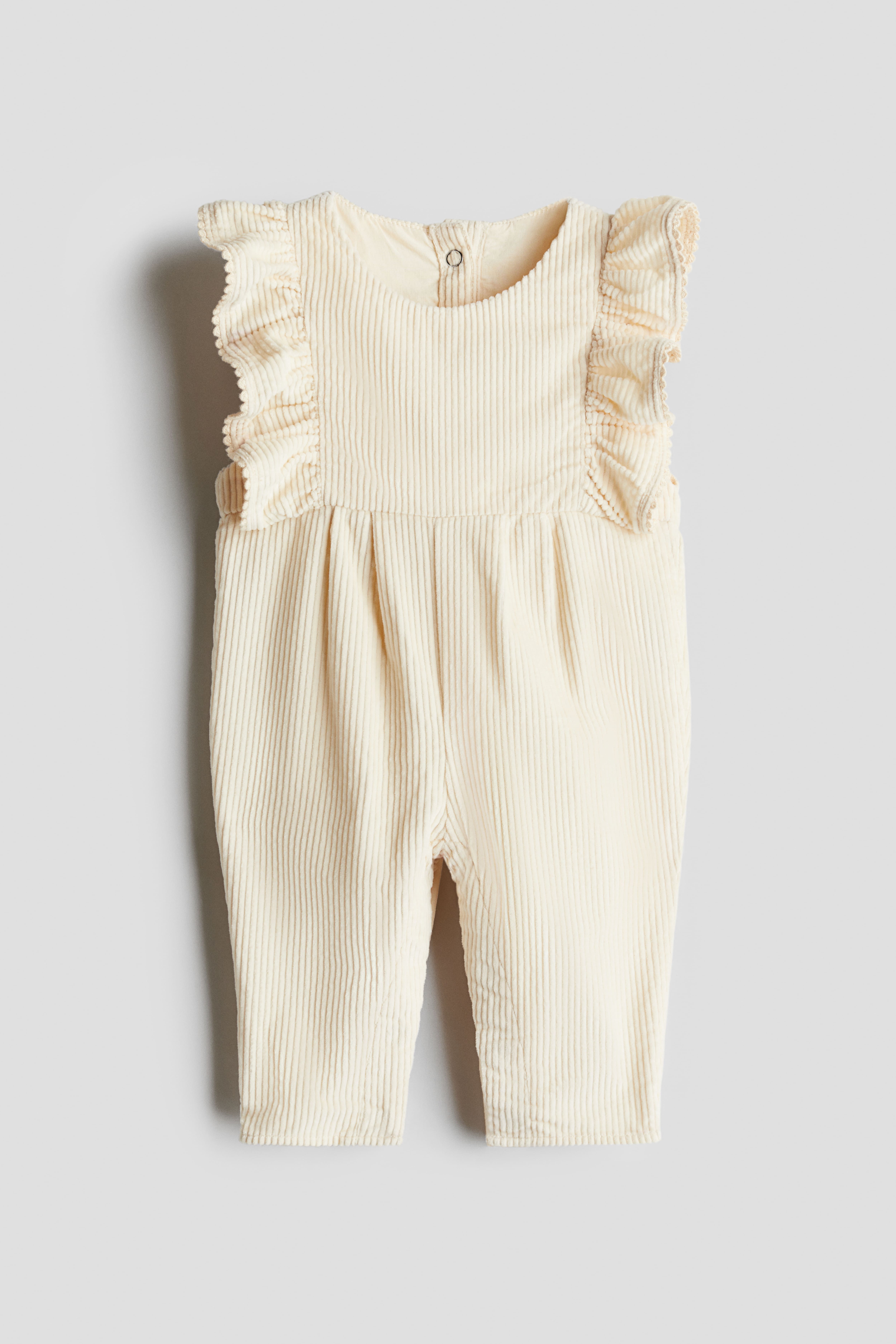 Ruffle Trimmed Jumpsuit Cream Kids H M US