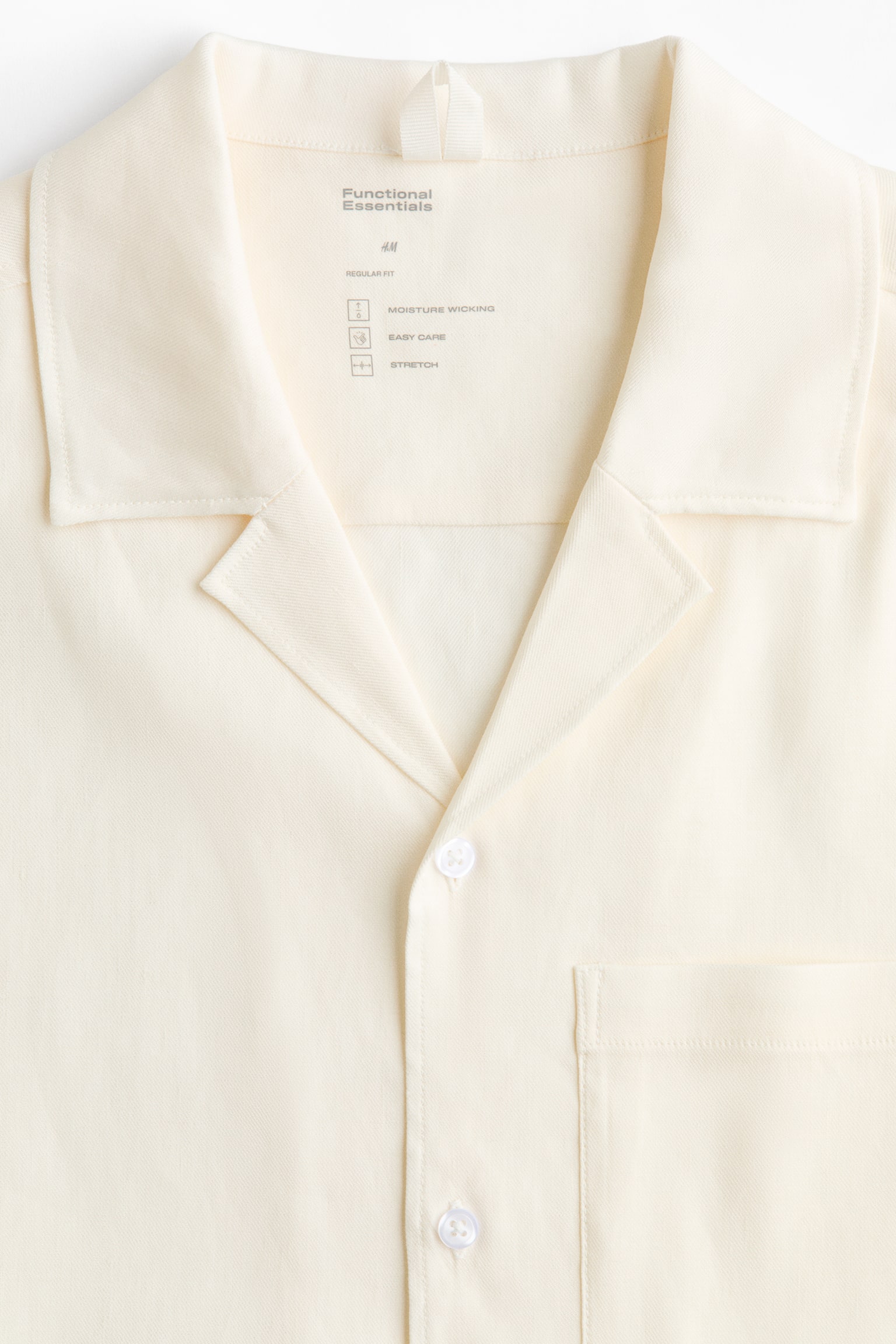 Easy Care Linen-blend Relaxed Fit shirt - Cream/Khaki green/Beige - 5