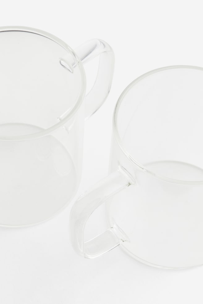 2-pack glass mugs - Clear glass - 3
