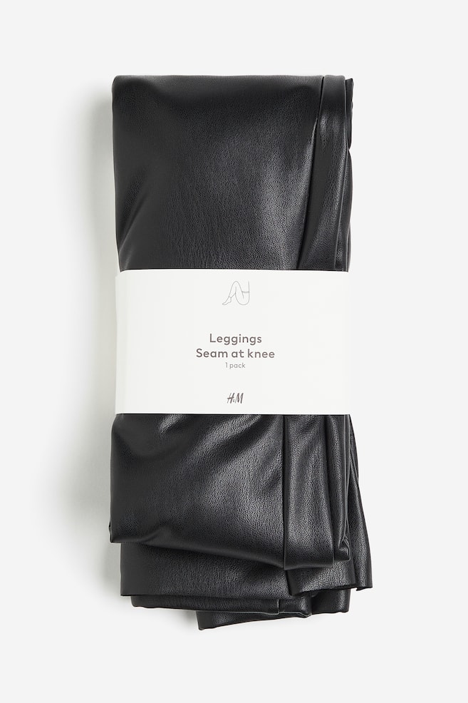 Leggings con coating - Nero/Grigio scuro/washed out - 2