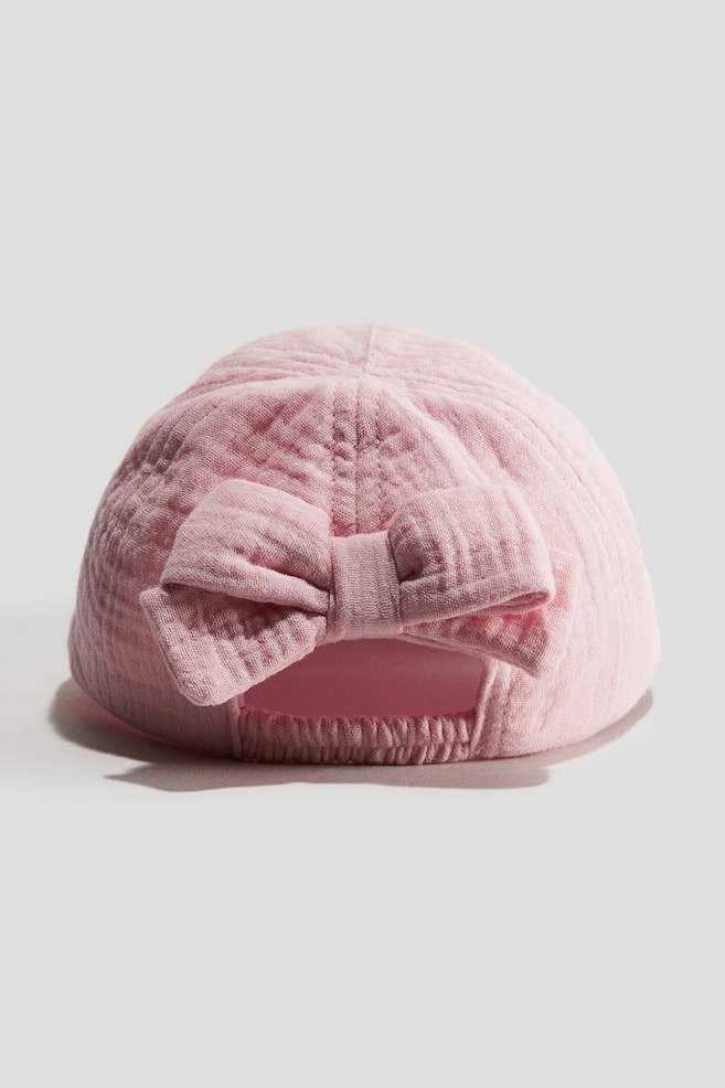 Casquette en coton avec application - Rose clair/Blanc/fleuri/Blanc/Beige/Bleu clair/fraise - 2