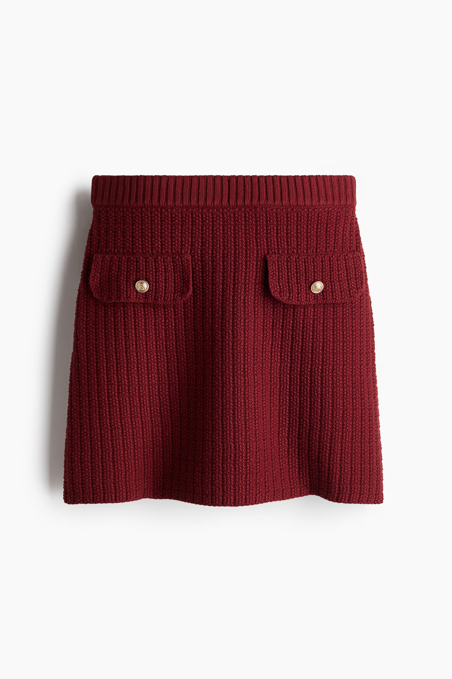 Moss Knit Skirt - Dark red - 2