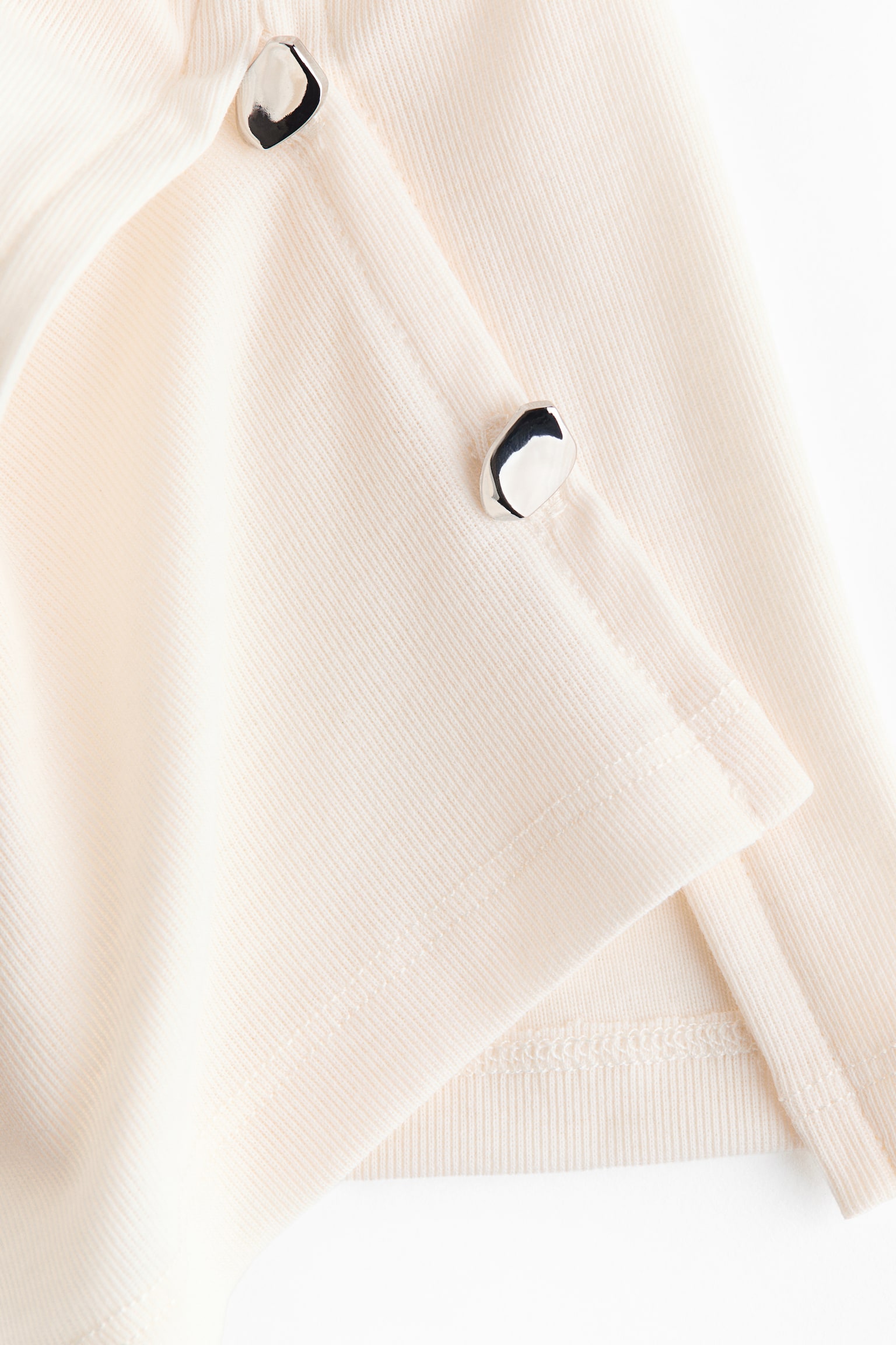 Wrap-detail top - Màu kem/Màu xanh ô-liu - 2