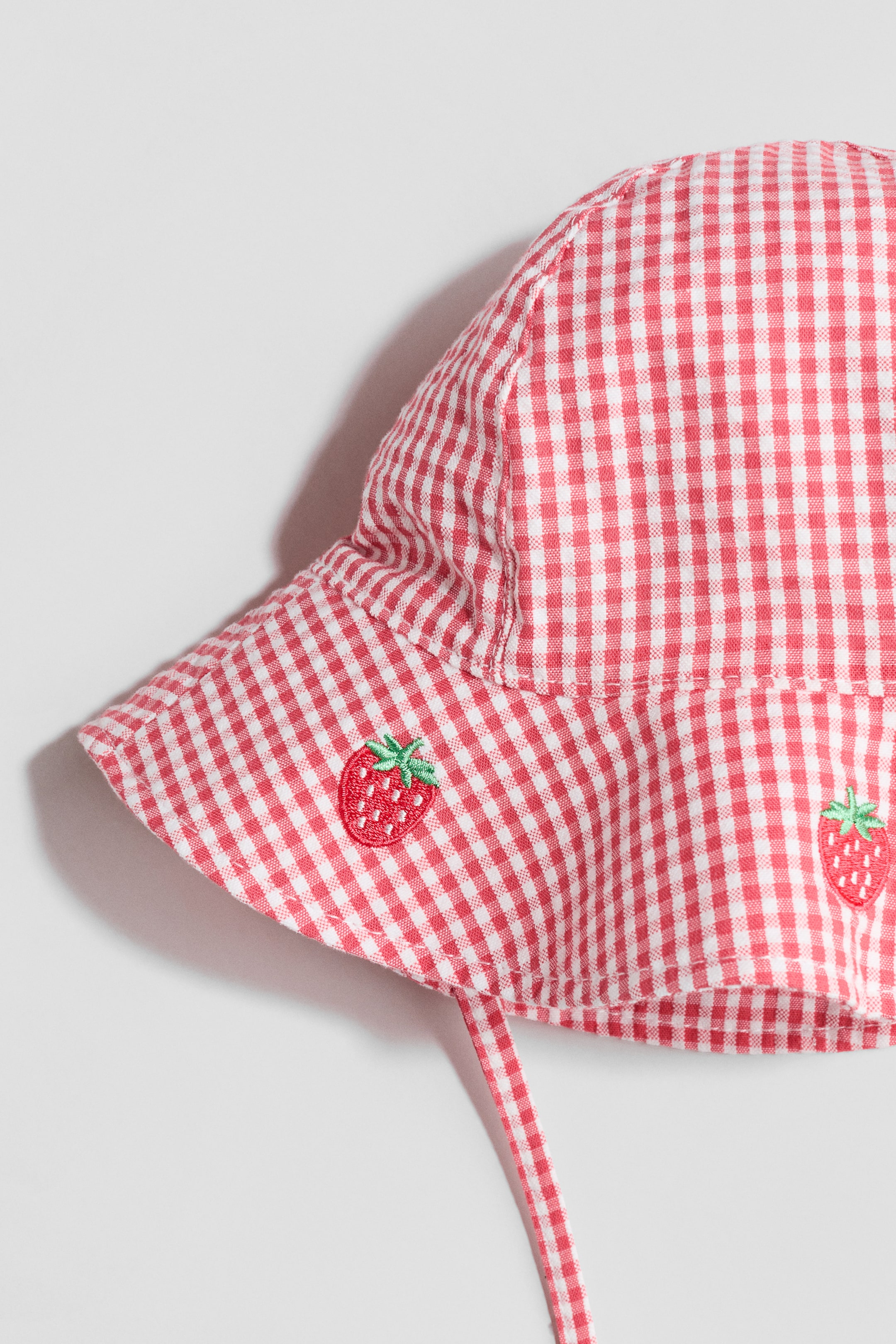 Muslin Sun Hat with Embroidery