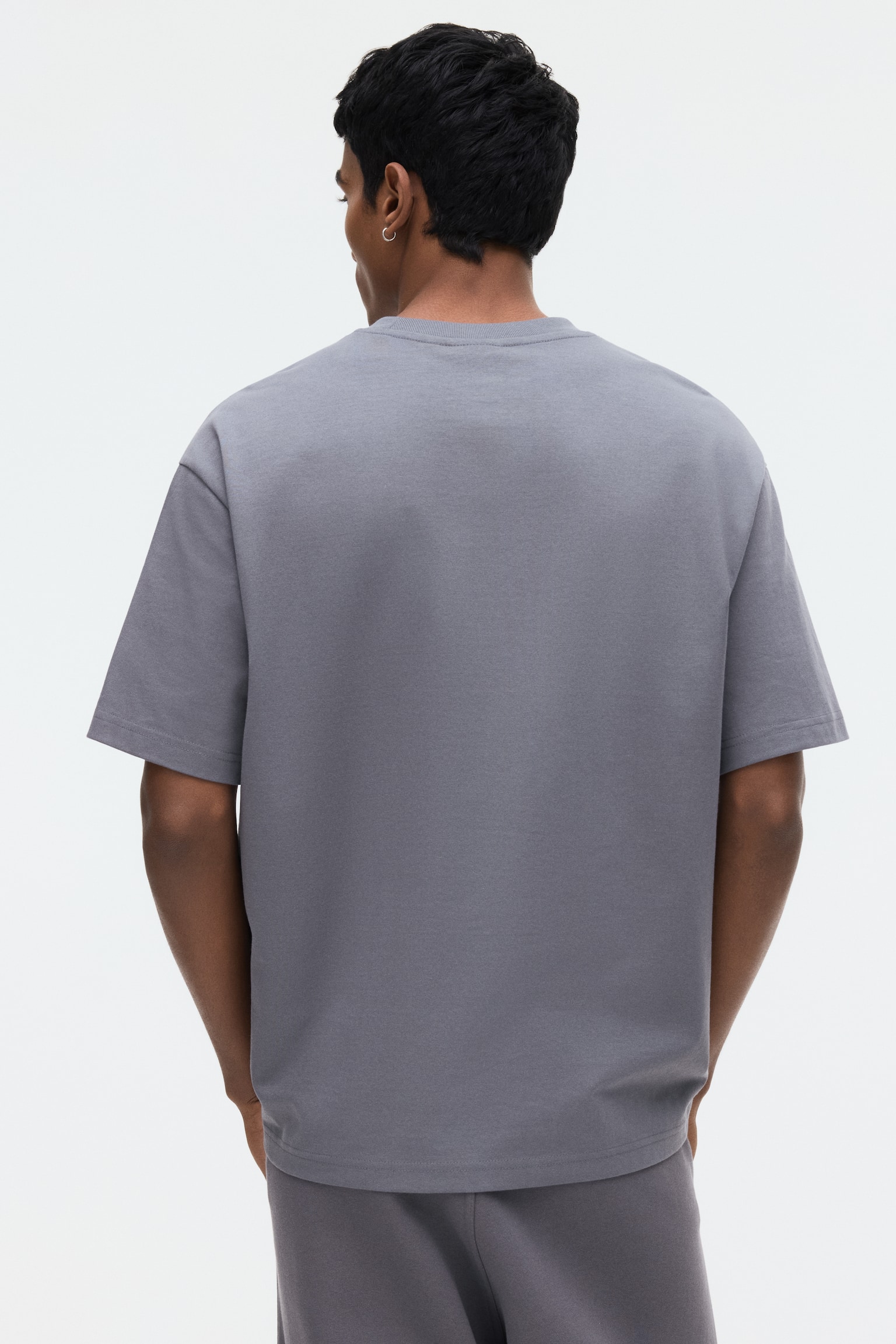 T-shirt i COOLMAX® Relaxed Fit - Mörkgrå/Blågrön/Vit/Svart - 5