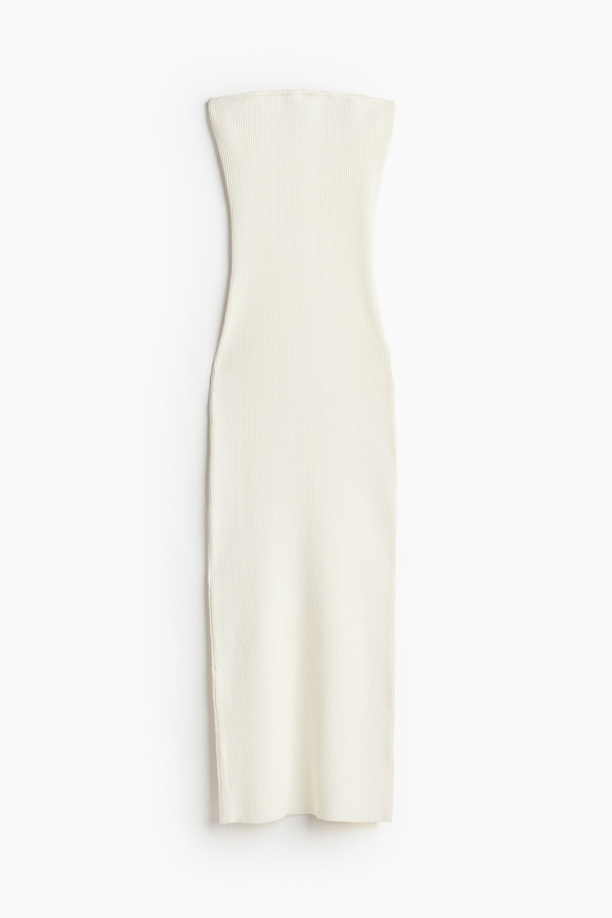 Women's Cream Ribbed Tube Dress | H&M CA