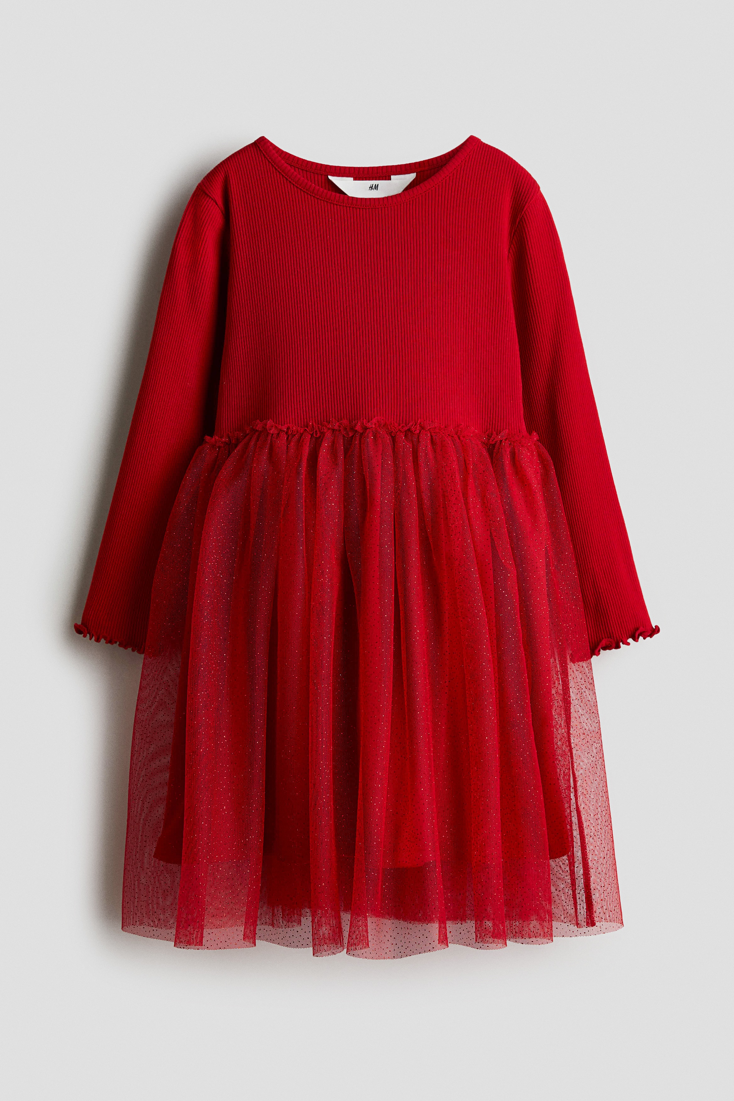 Tulle Dress - Red/Light beige/dotted/Light beige/leopard print/Light pink/cherries/Beige/leopard print