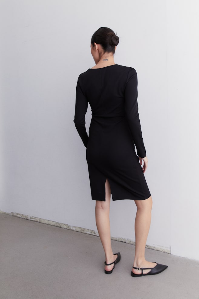 MAMA Long-sleeved dress - Black - 7
