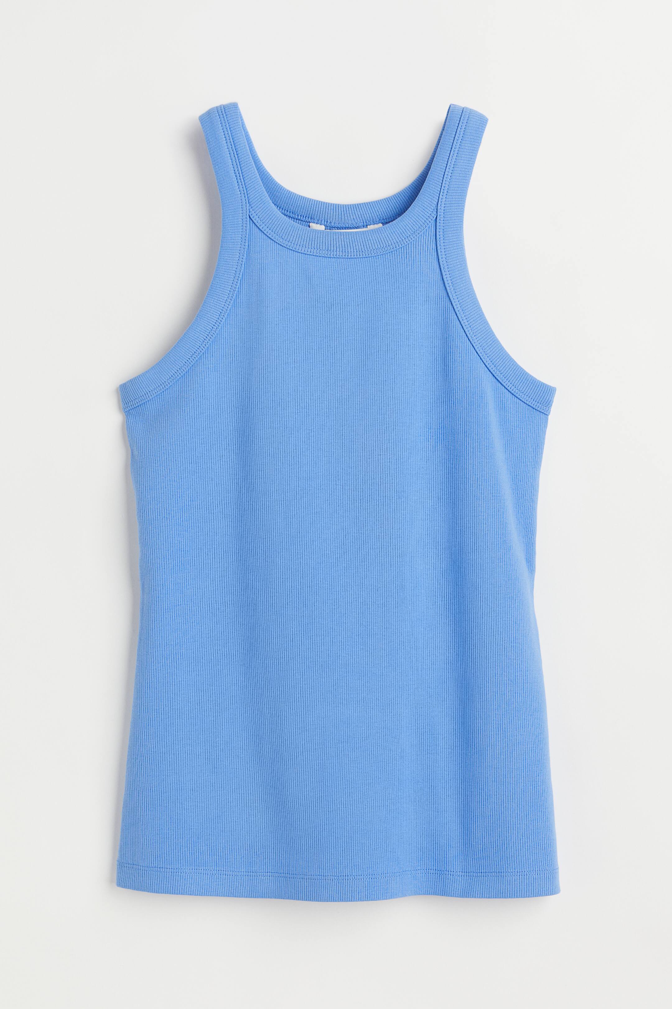 View larger image: Ribbed vest top - Light blue - Ladies | H&M IN 1
