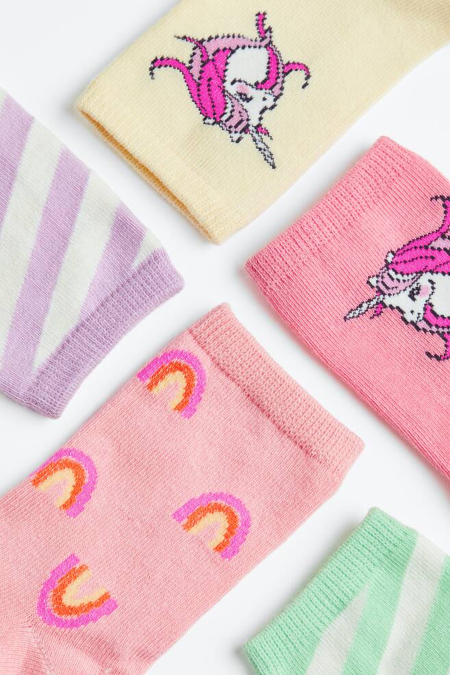 7-pack socks - Light pink/Unicorns - 2
