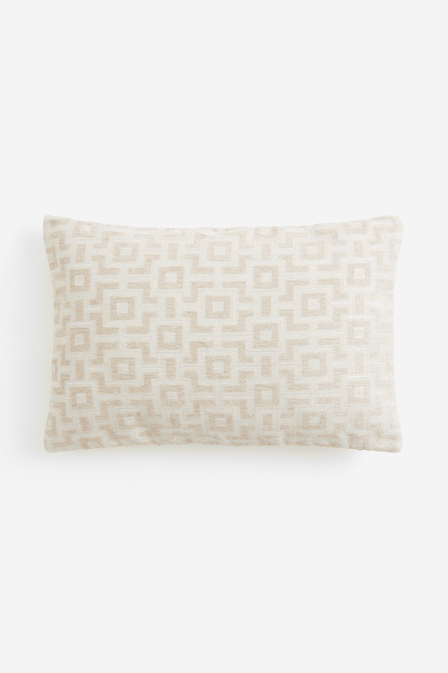 Jacquard-weave cushion cover - Light beige/Patterned - 1