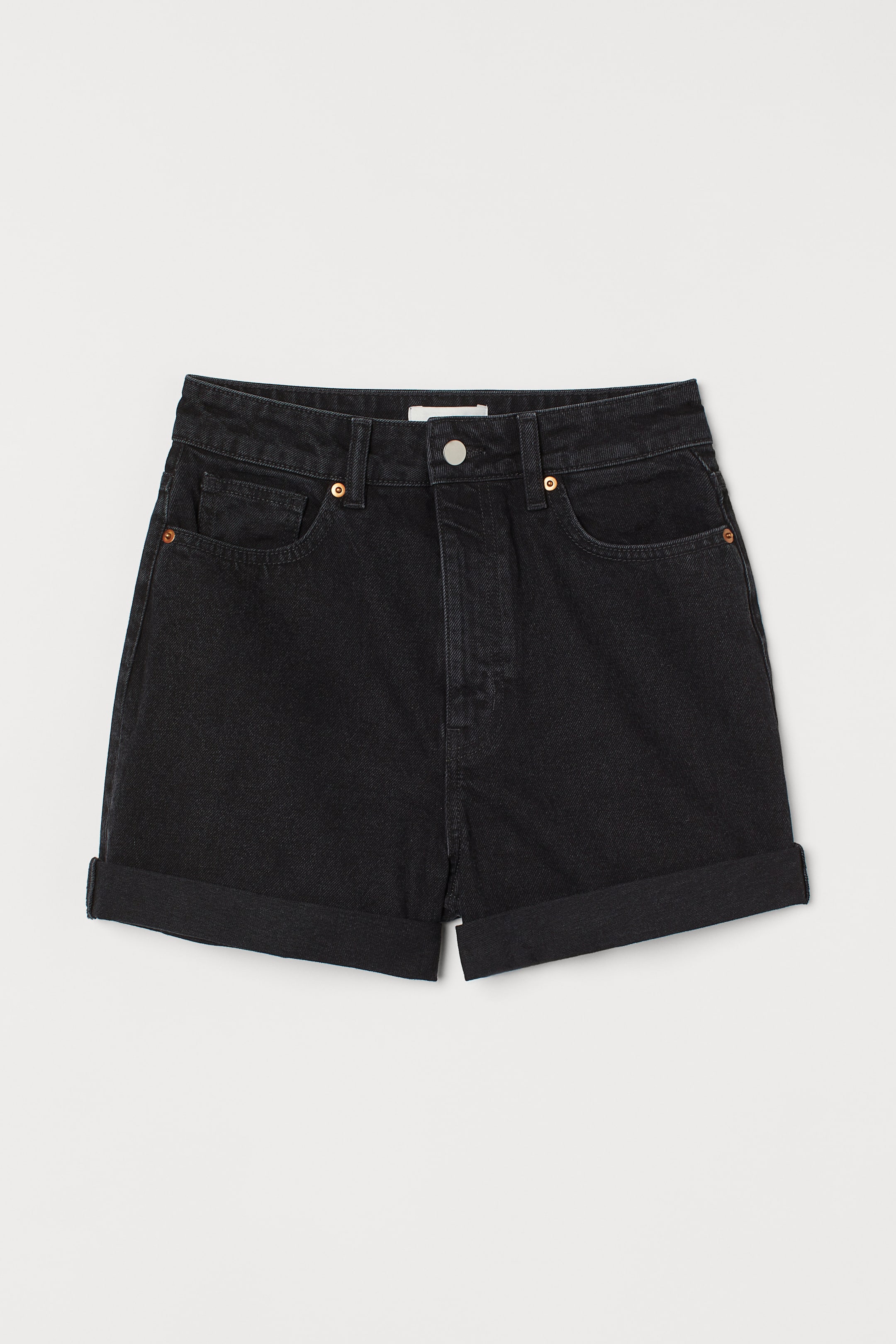 Ampliar la imagen: Shorts de Denim Mom High - Gris denim oscuro - Ladies | H&M MX 1