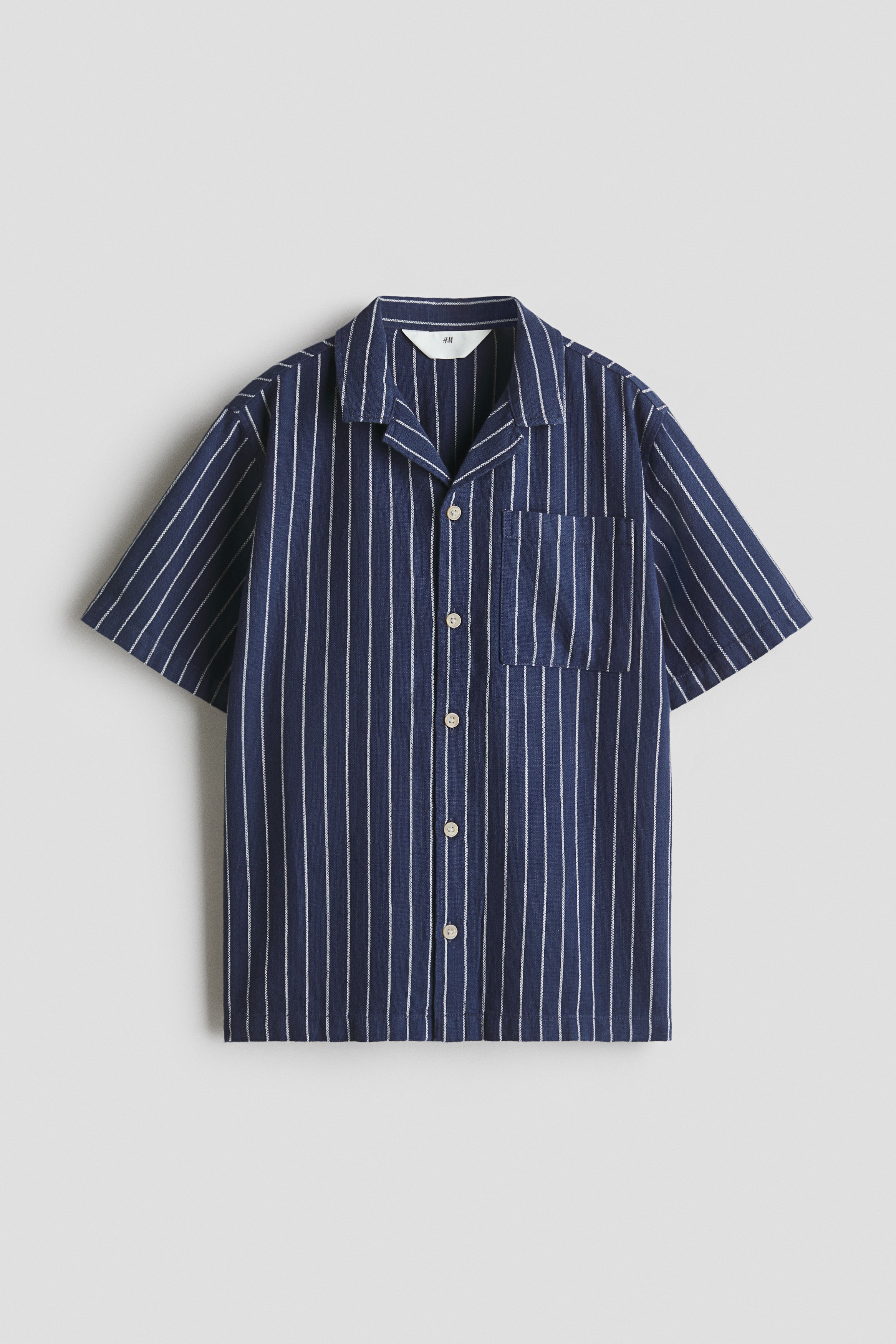Chemise en coton à col cubain
