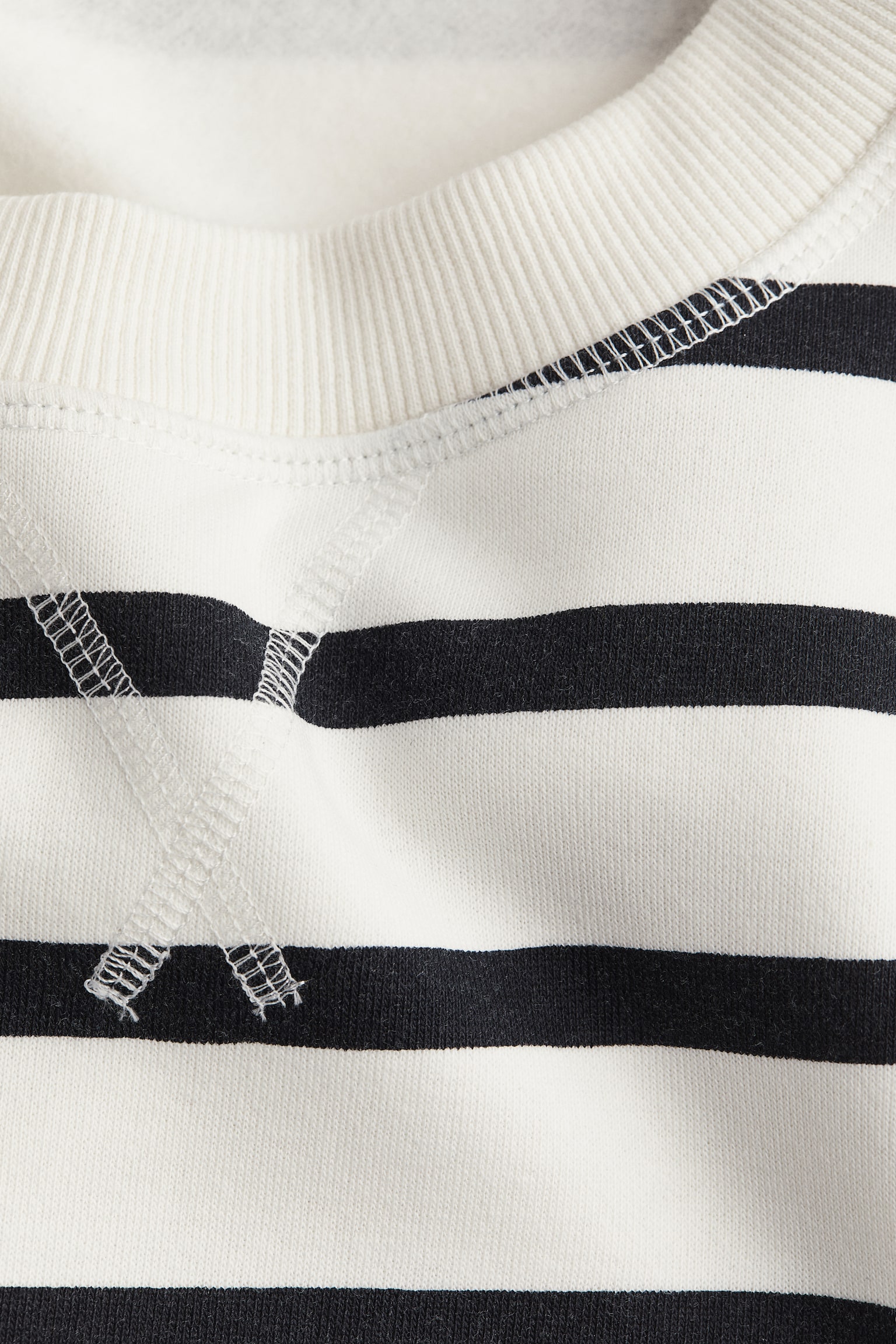 MAMA Sweatshirt - White/Striped/Light grey marl - 6