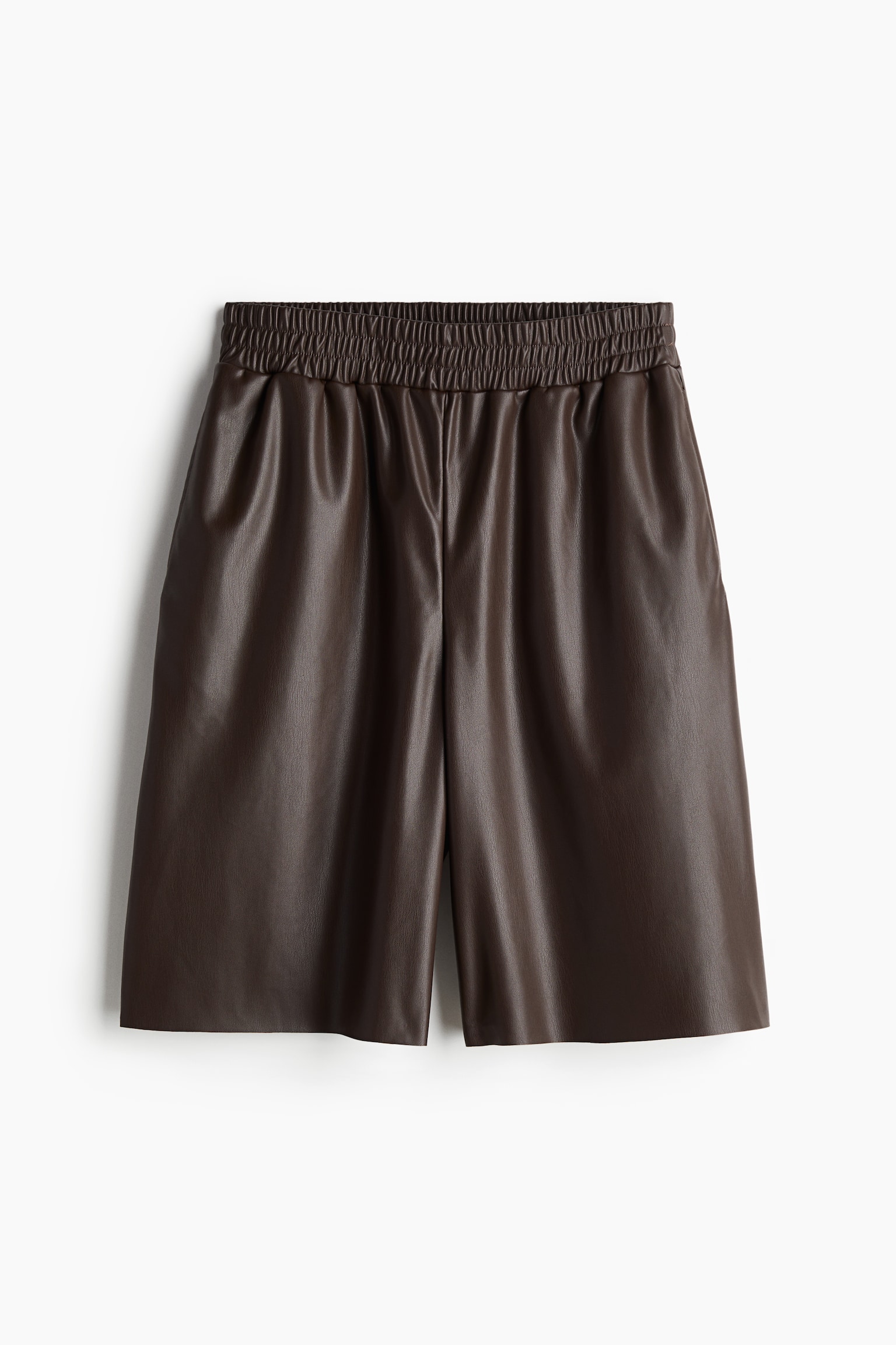 Bermudashorts med coating - Mörkbrun/Svart - 2