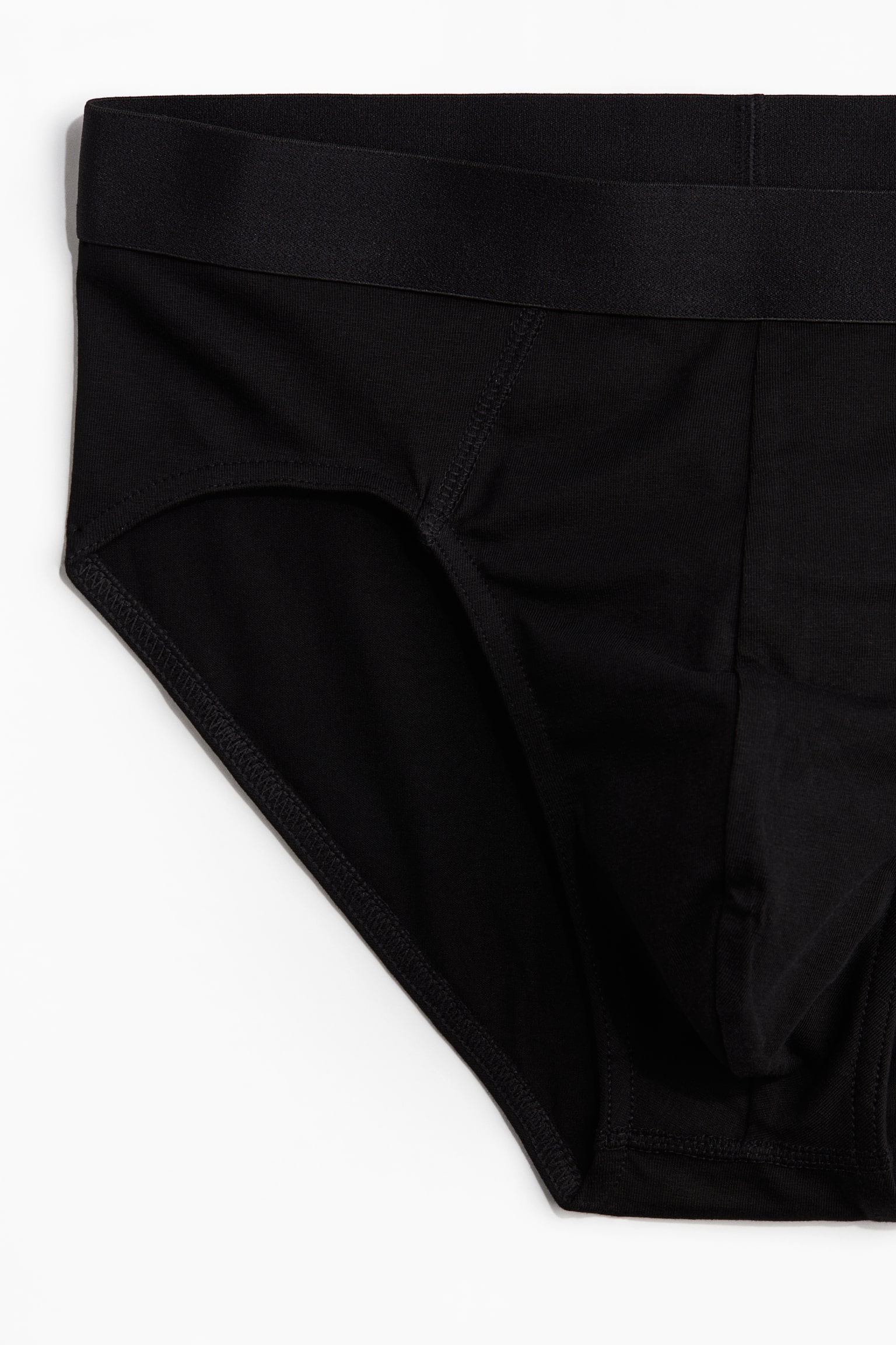 Мужские трусы H&M с лайкрой, 3 пары, цвет: Чёрный — фото 4