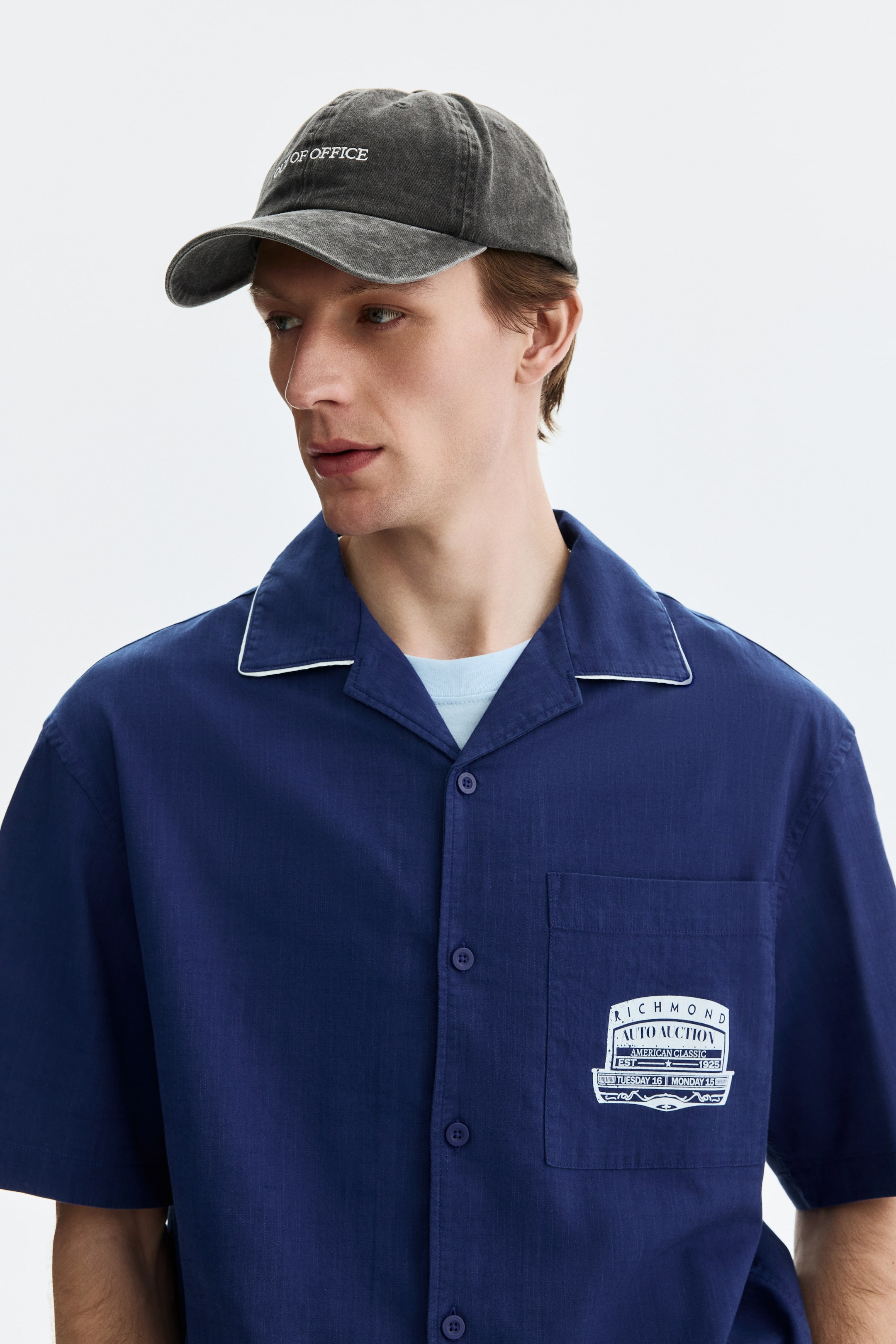 Мужские рубашки H&M Relaxed-Fit Printed Shirt — фото 3