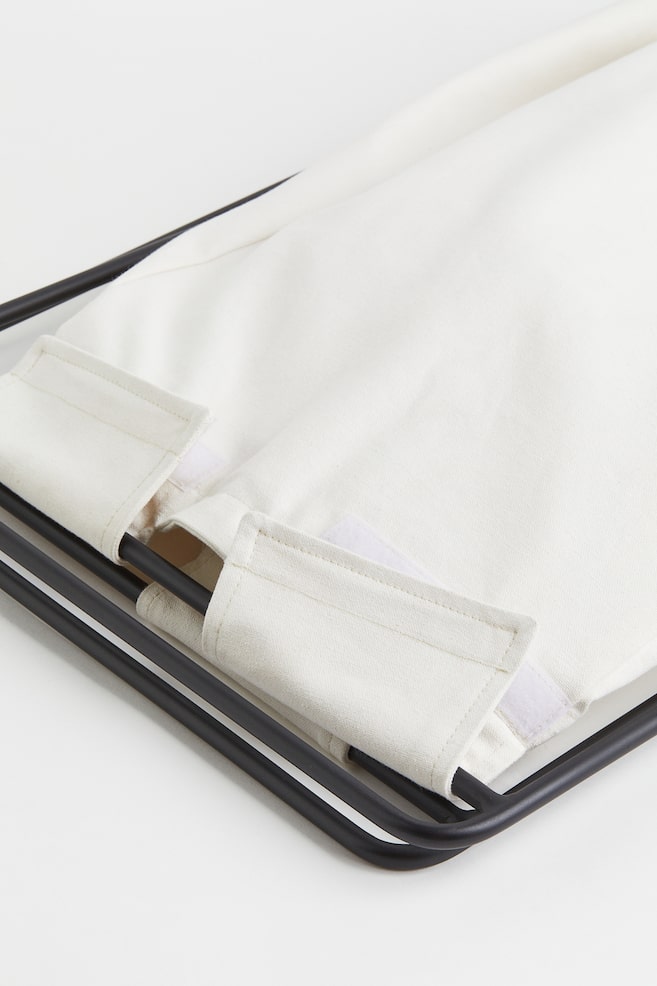 Folding laundry hamper - Natural white/Black - 2