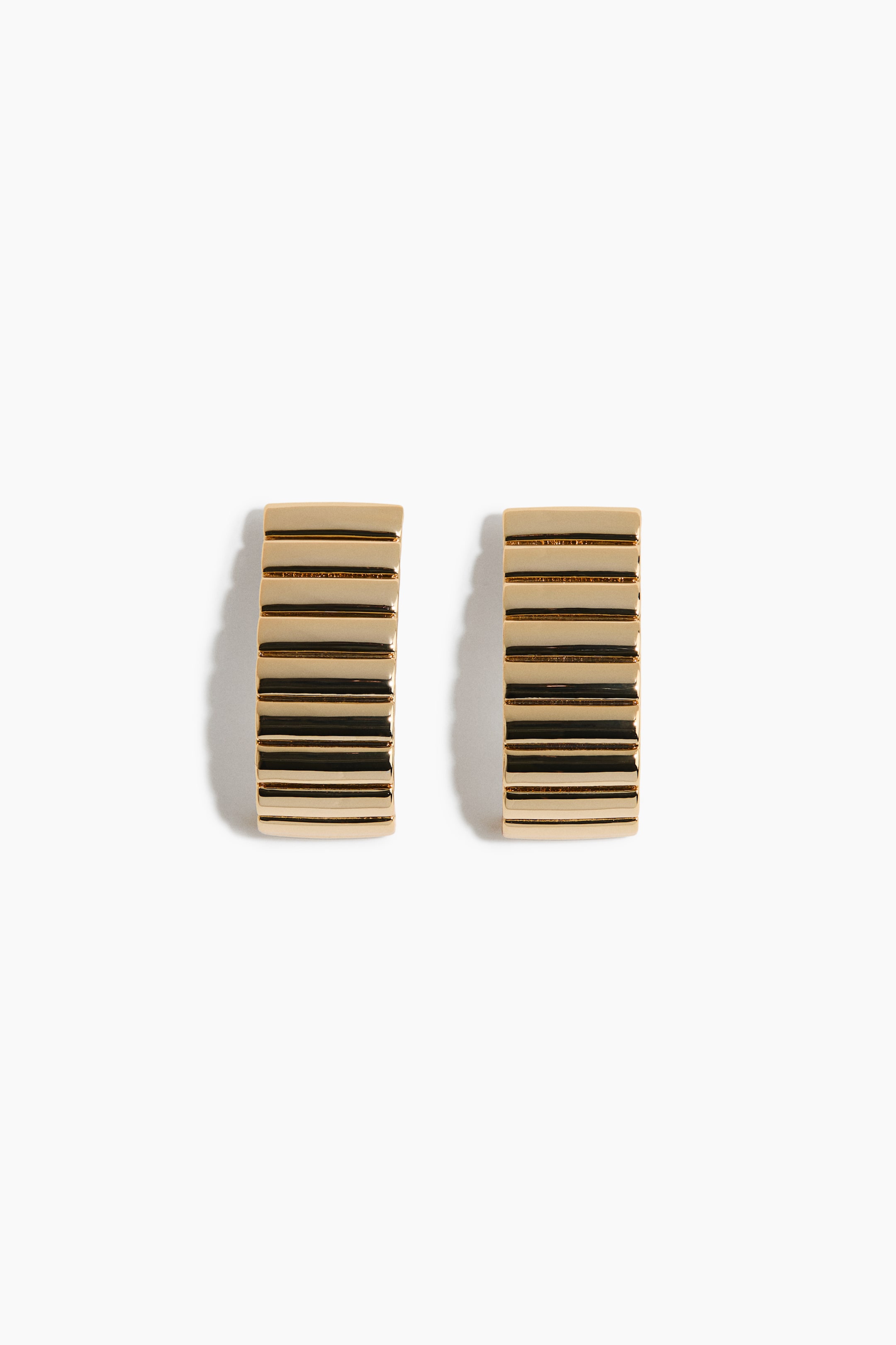 Fluted Two-Tone Earrings
