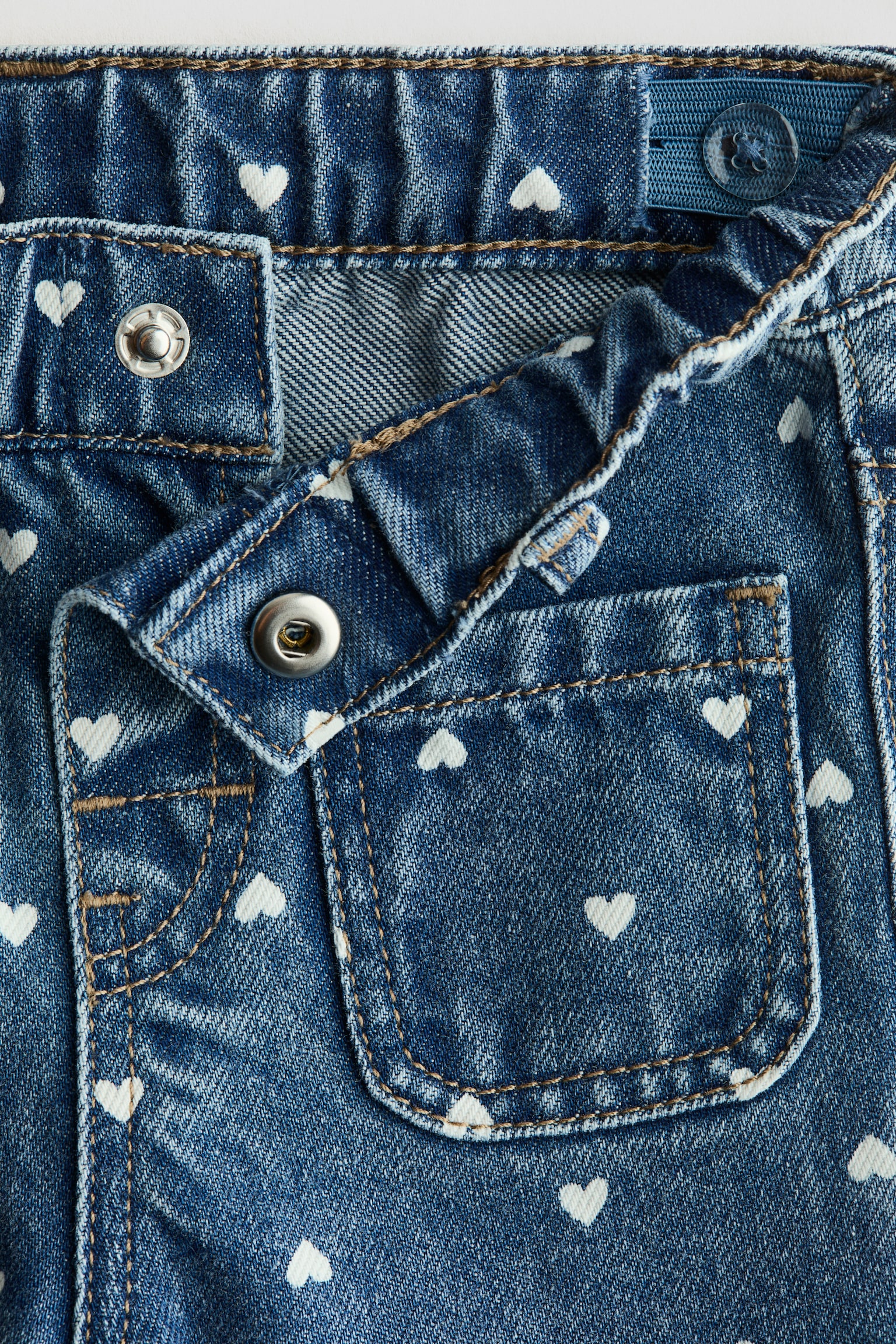 Vaquero acampanado - Azul denim/Corazones/Azul denim oscuro/Azul denim - 2